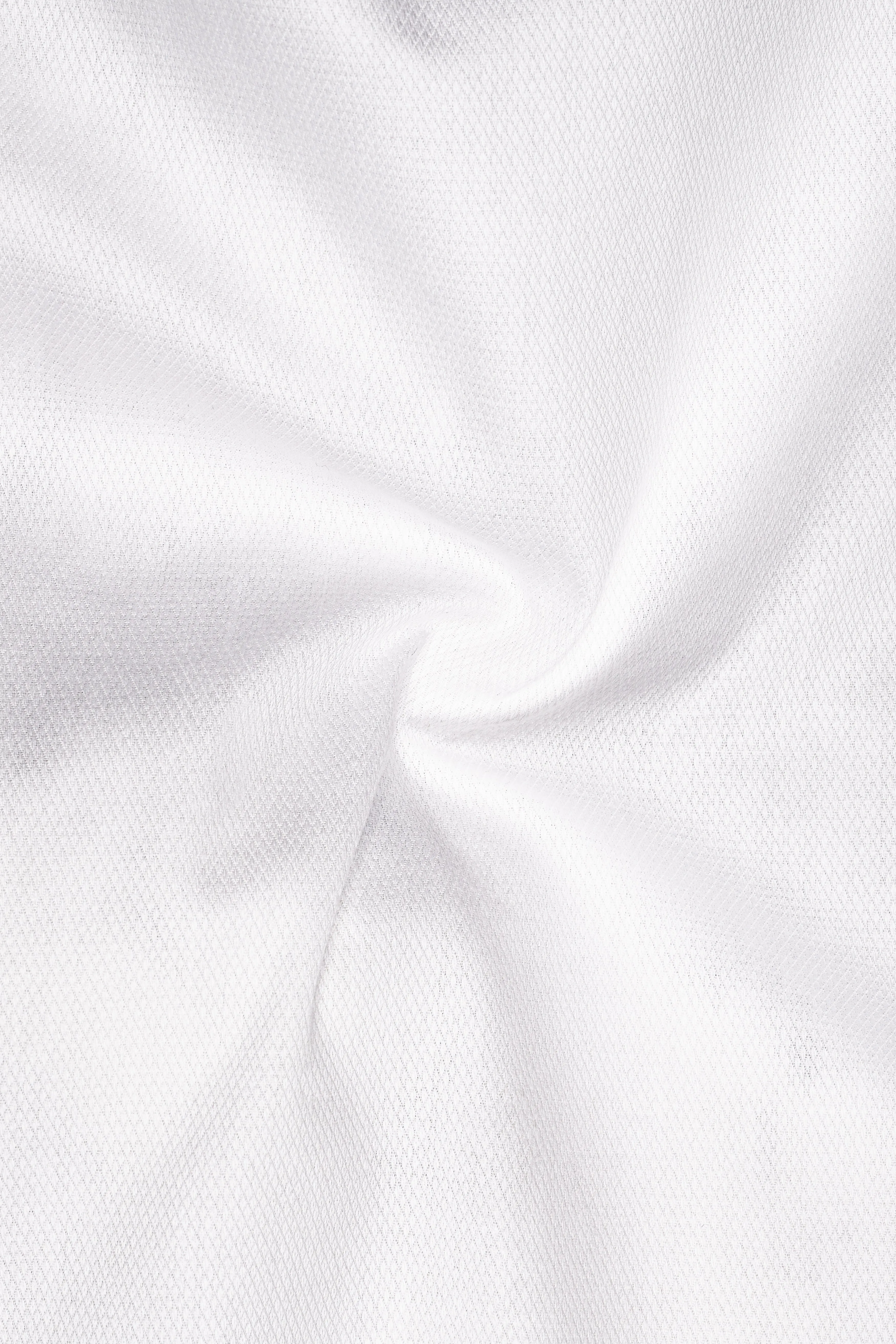 Ivoryx-Bright White Dobby Textured Premium Giza Cotton Dress Shirt sold by French Crown product image thumbnail 3