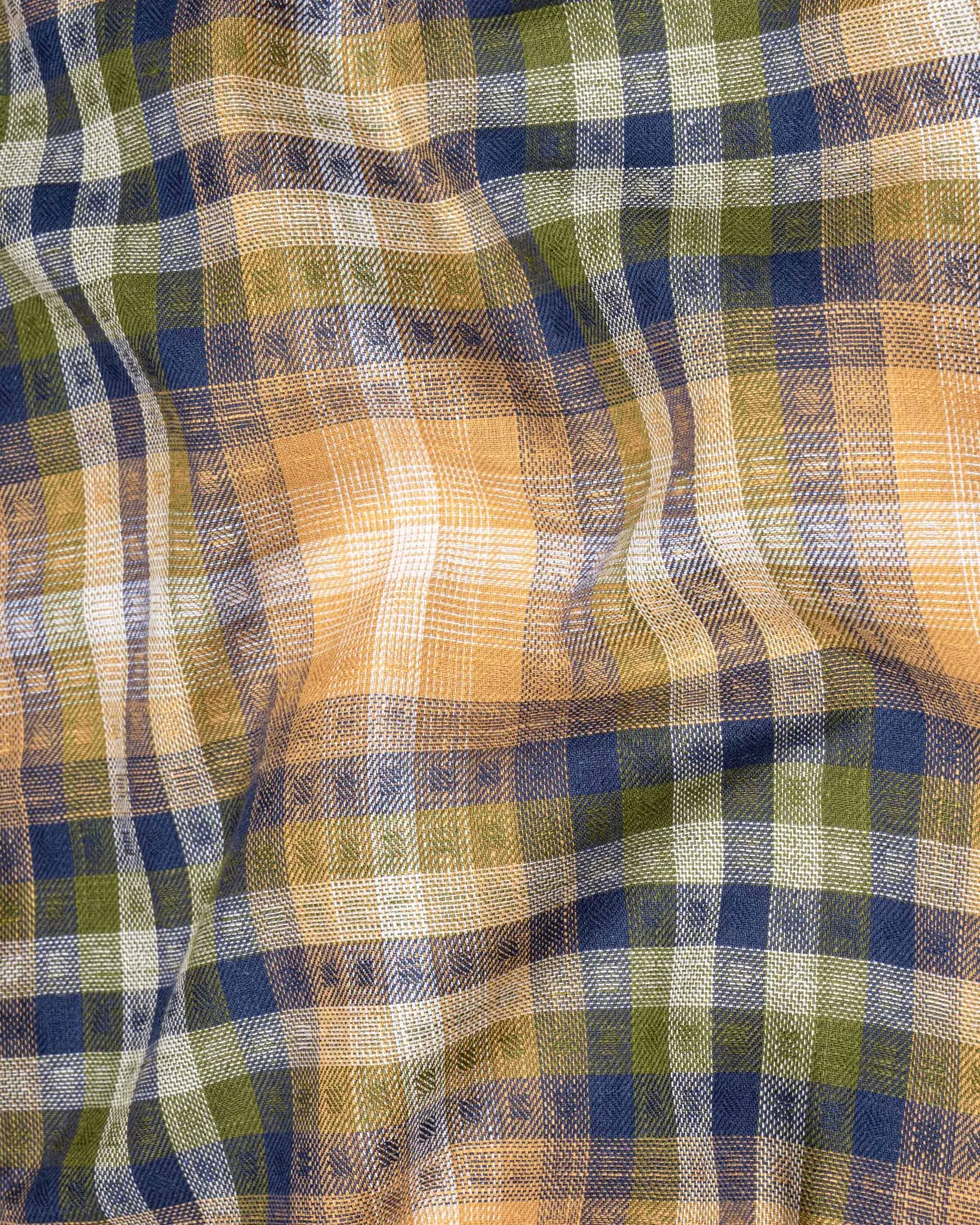 Biscay Blue with Porsche Twill Plaid Premium Cotton Shirt sold by French Crown product image thumbnail 2