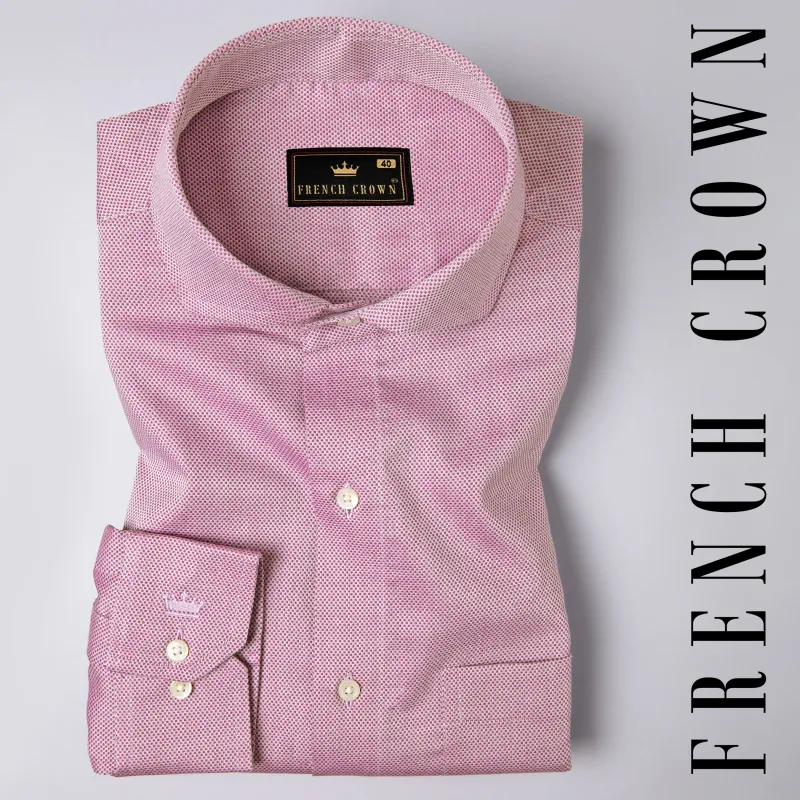 Purple Dobby Textured Premium Giza Cotton Shirt sold by French Crown