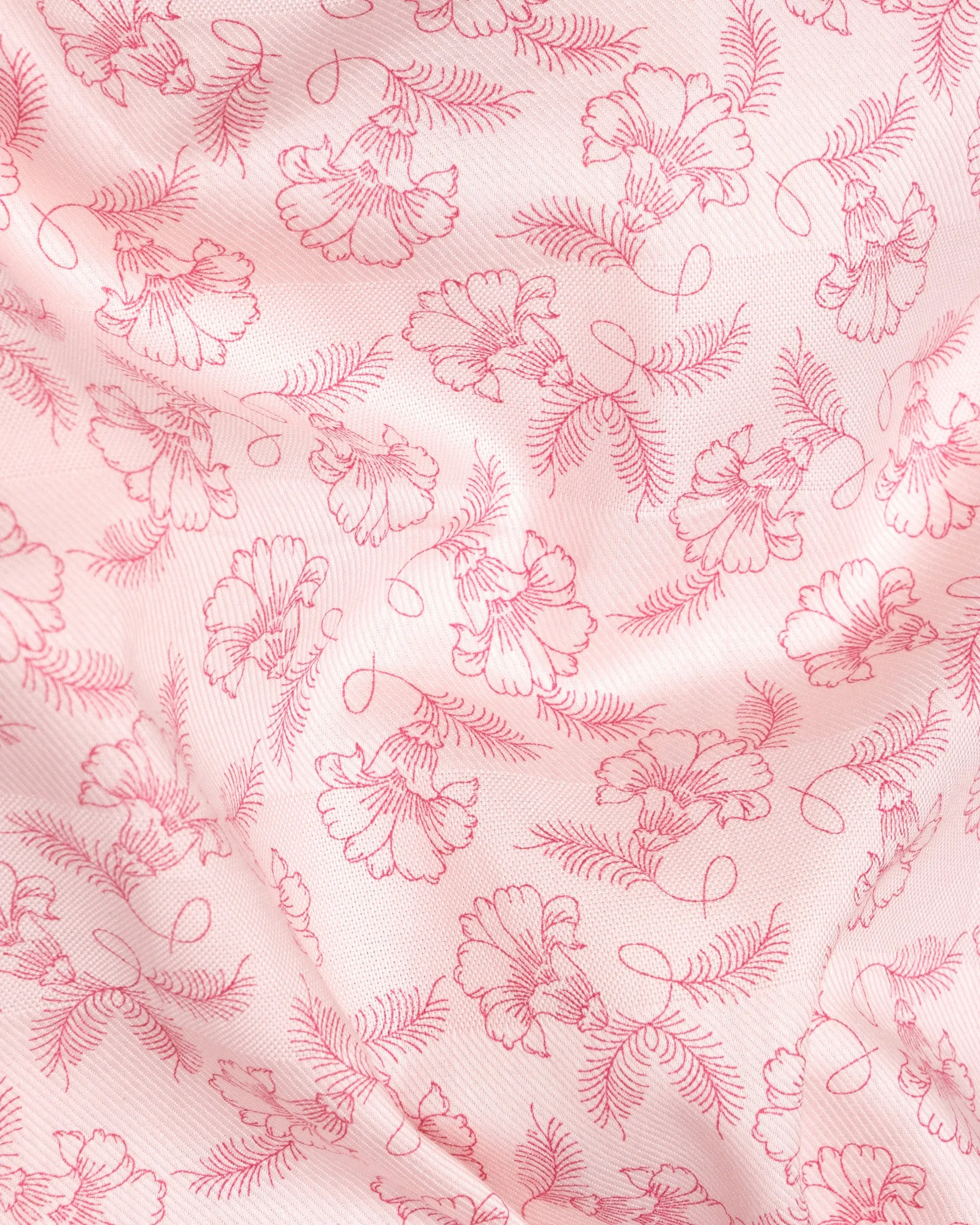 Cherub Pink flowers Printed Premium Cotton Shirt sold by French Crown product image thumbnail 2