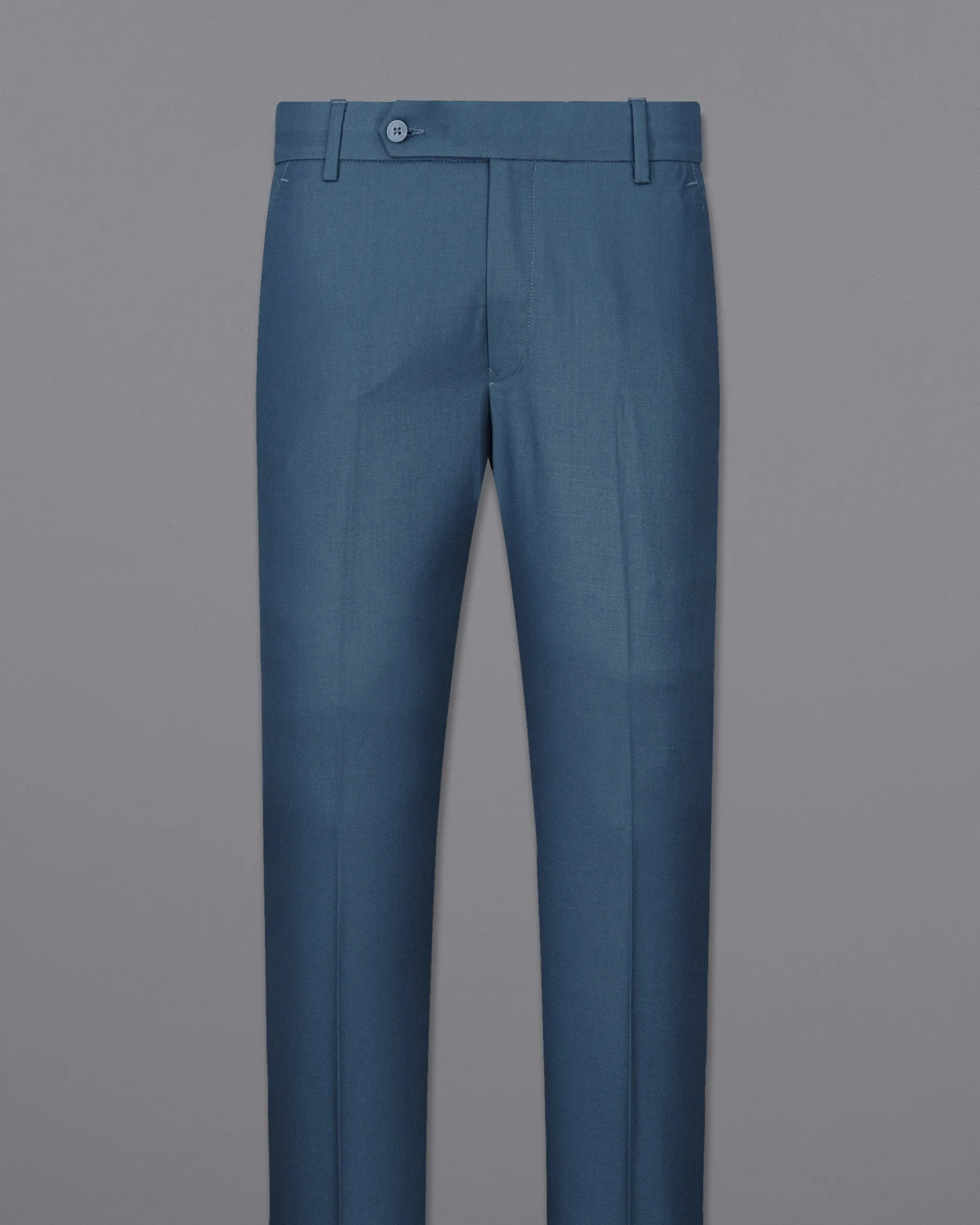 River Bed Blue Textured Pant sold by French Crown product image thumbnail 4