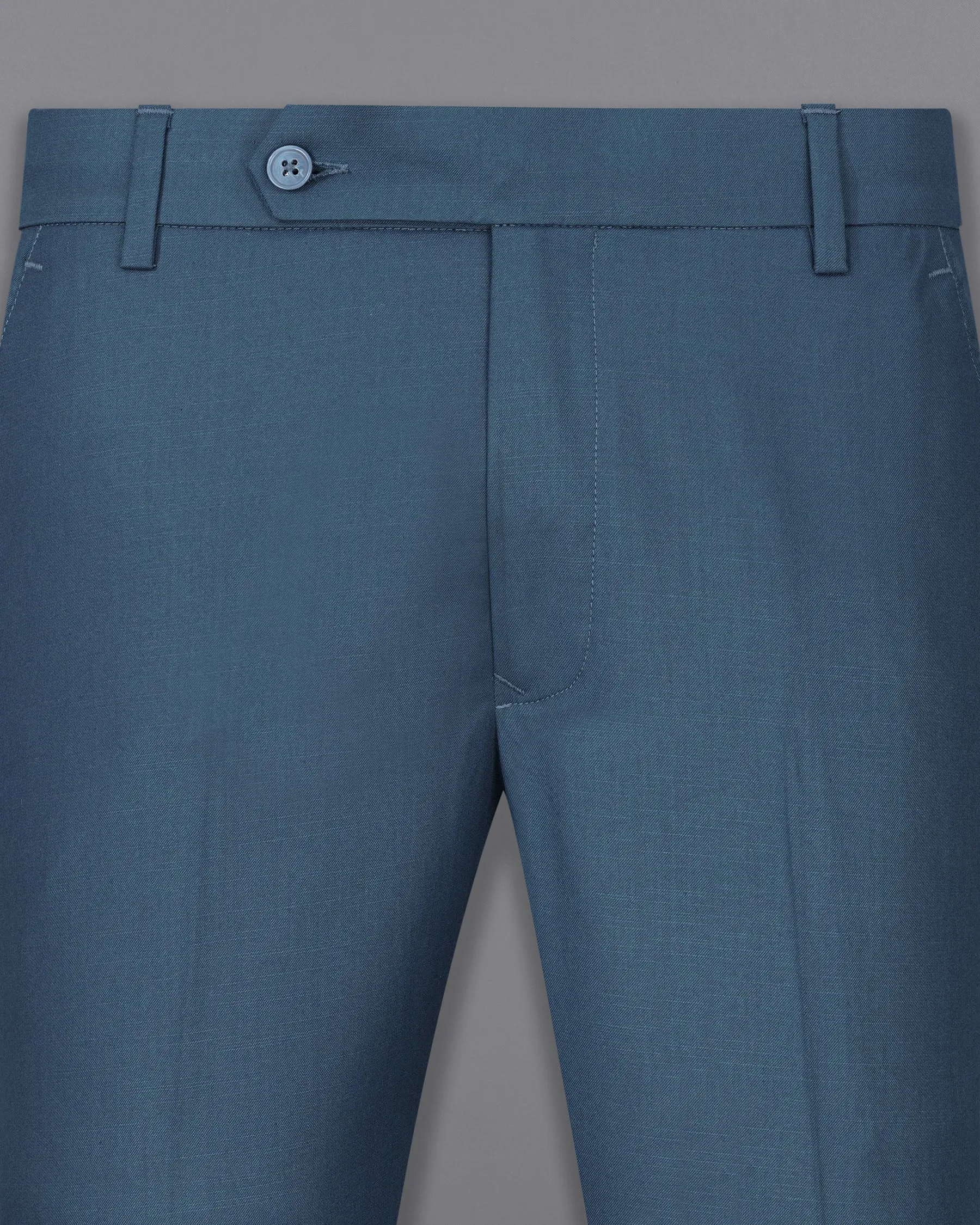 River Bed Blue Textured Pant sold by French Crown product image thumbnail 2