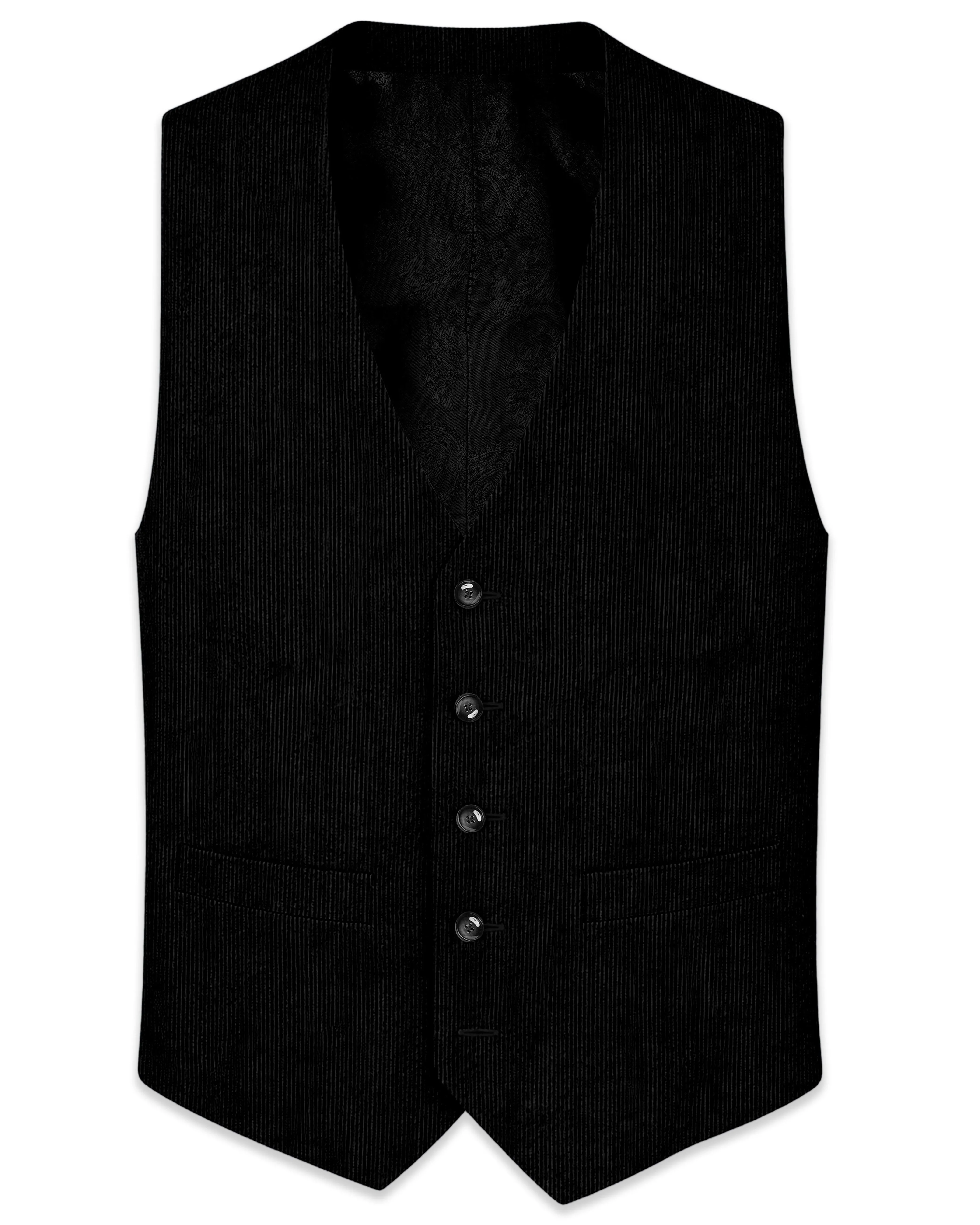 Jadenzo-Jade Black Corduroy Waistcoat sold by French Crown