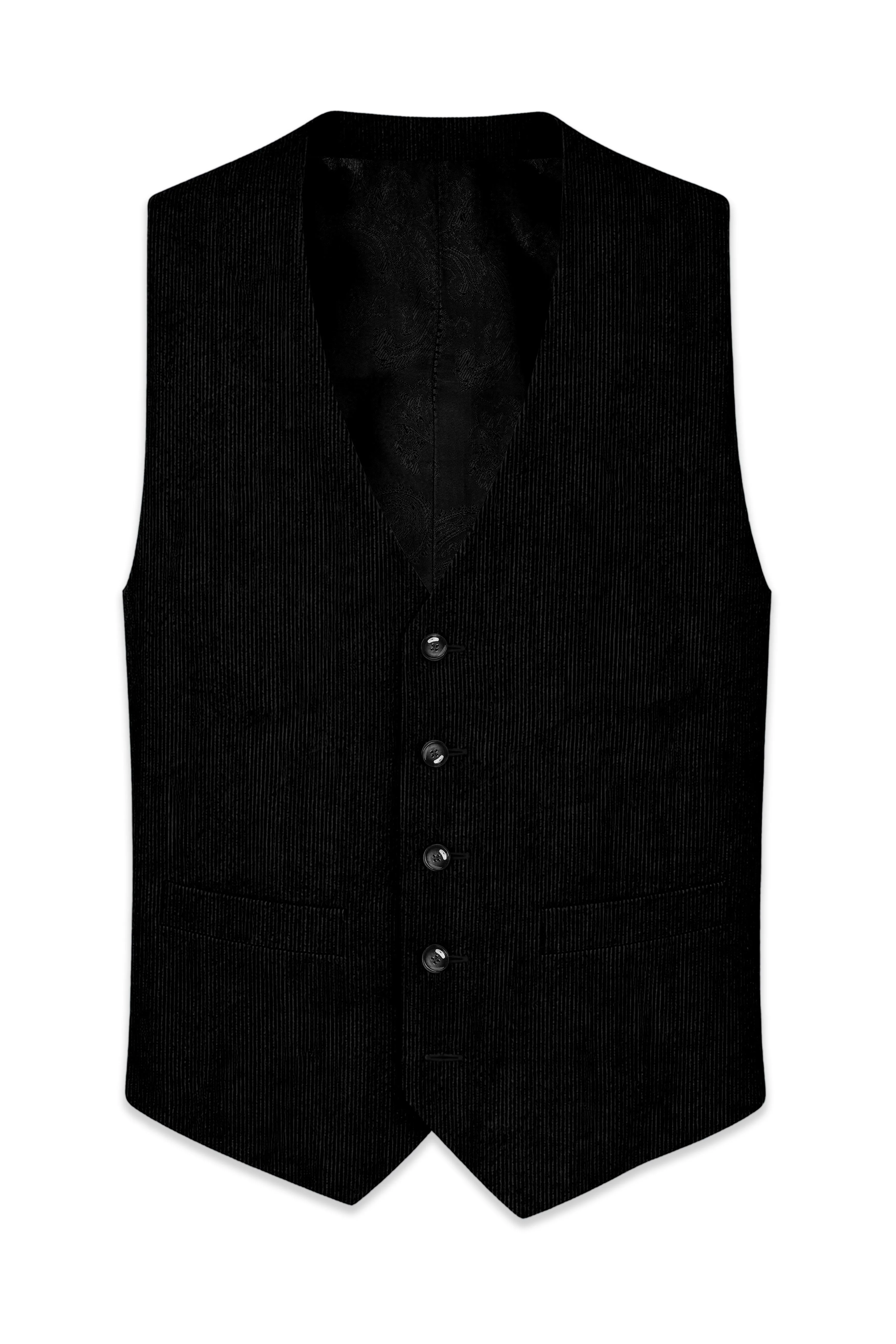 Jadenzo-Jade Black Corduroy Waistcoat sold by French Crown product image thumbnail 2