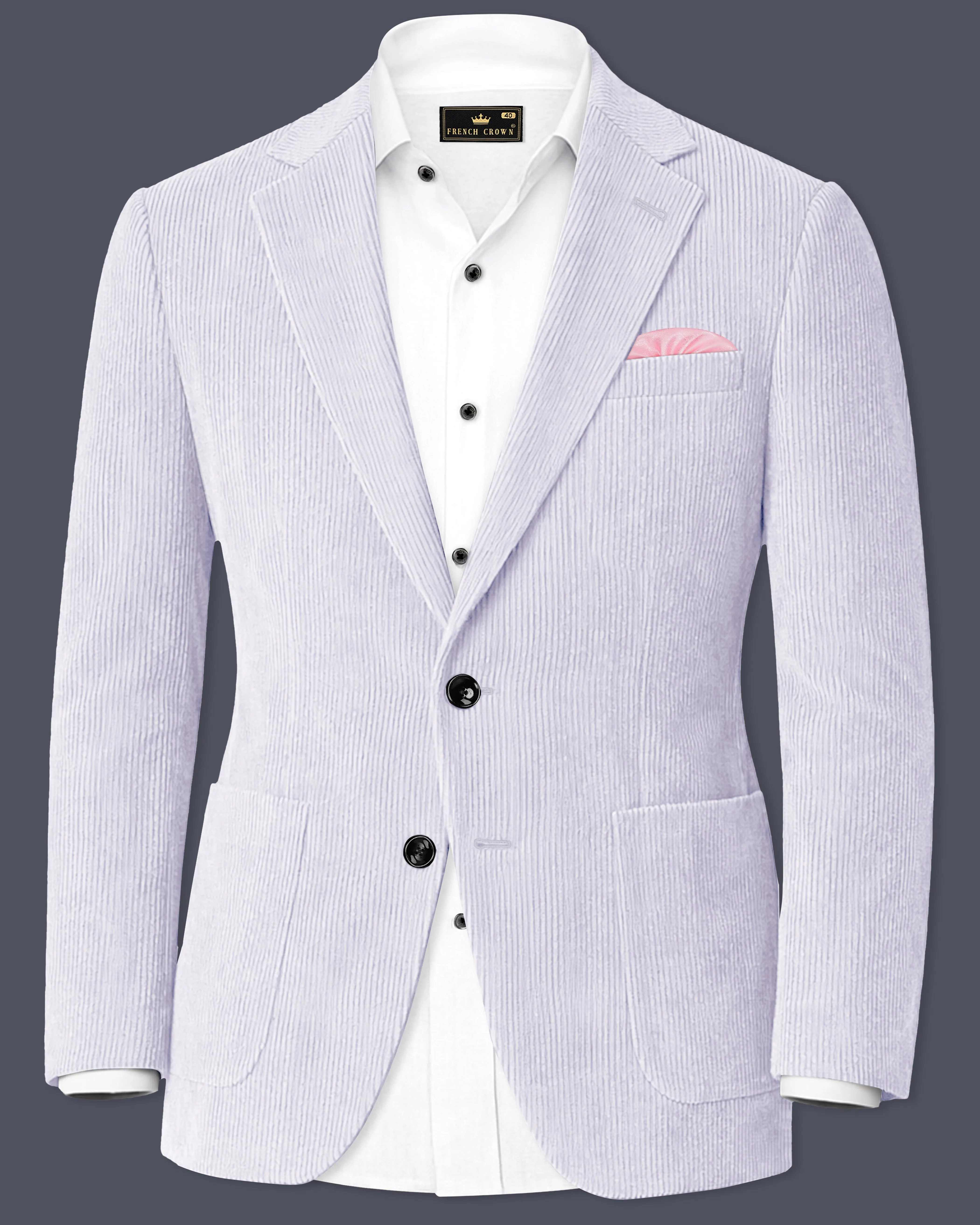 Auremerc-Mercury Gray Corduroy Single Breasted Sports Blazer sold by French Crown