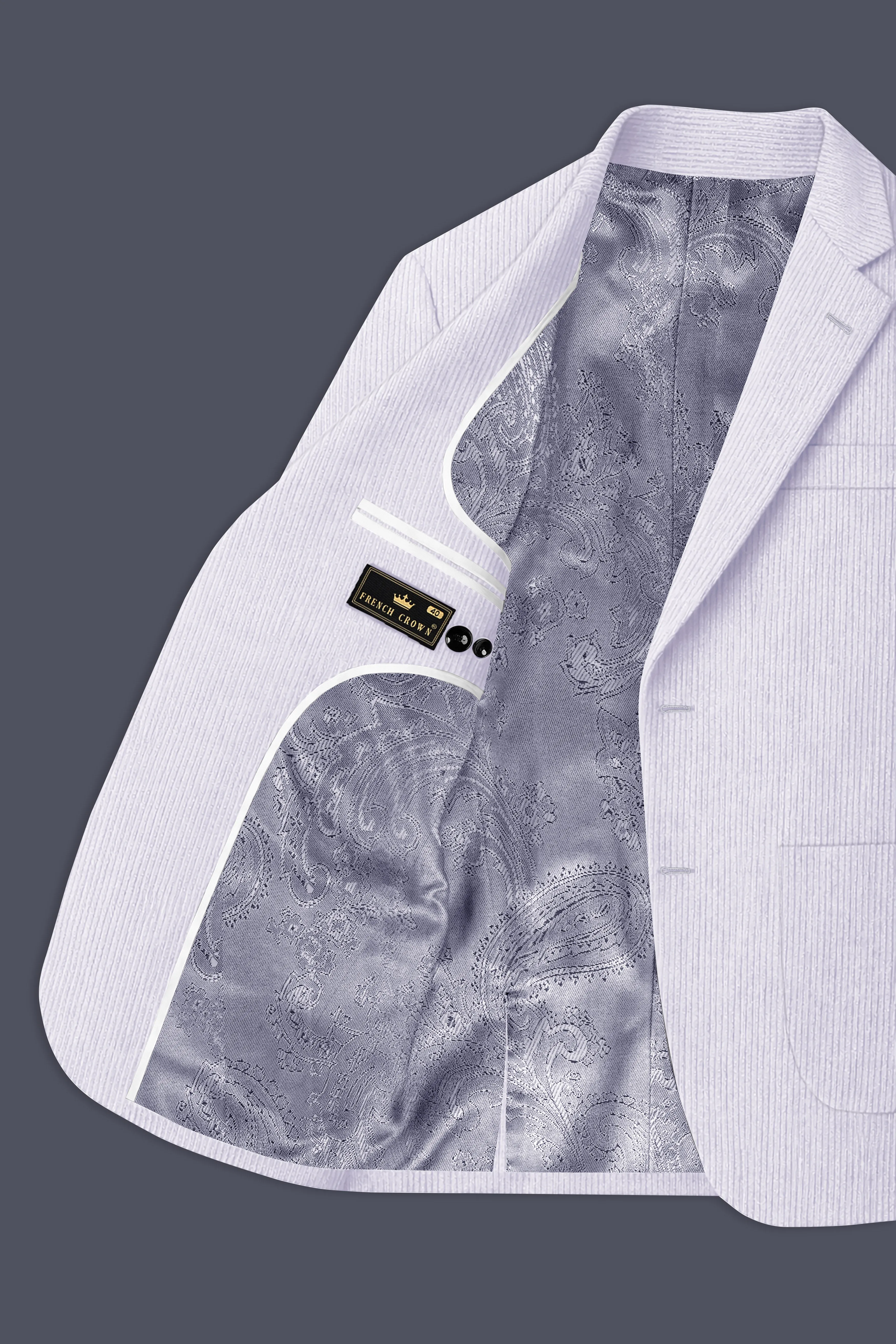 Auremerc-Mercury Gray Corduroy Single Breasted Sports Blazer sold by French Crown product image thumbnail 5