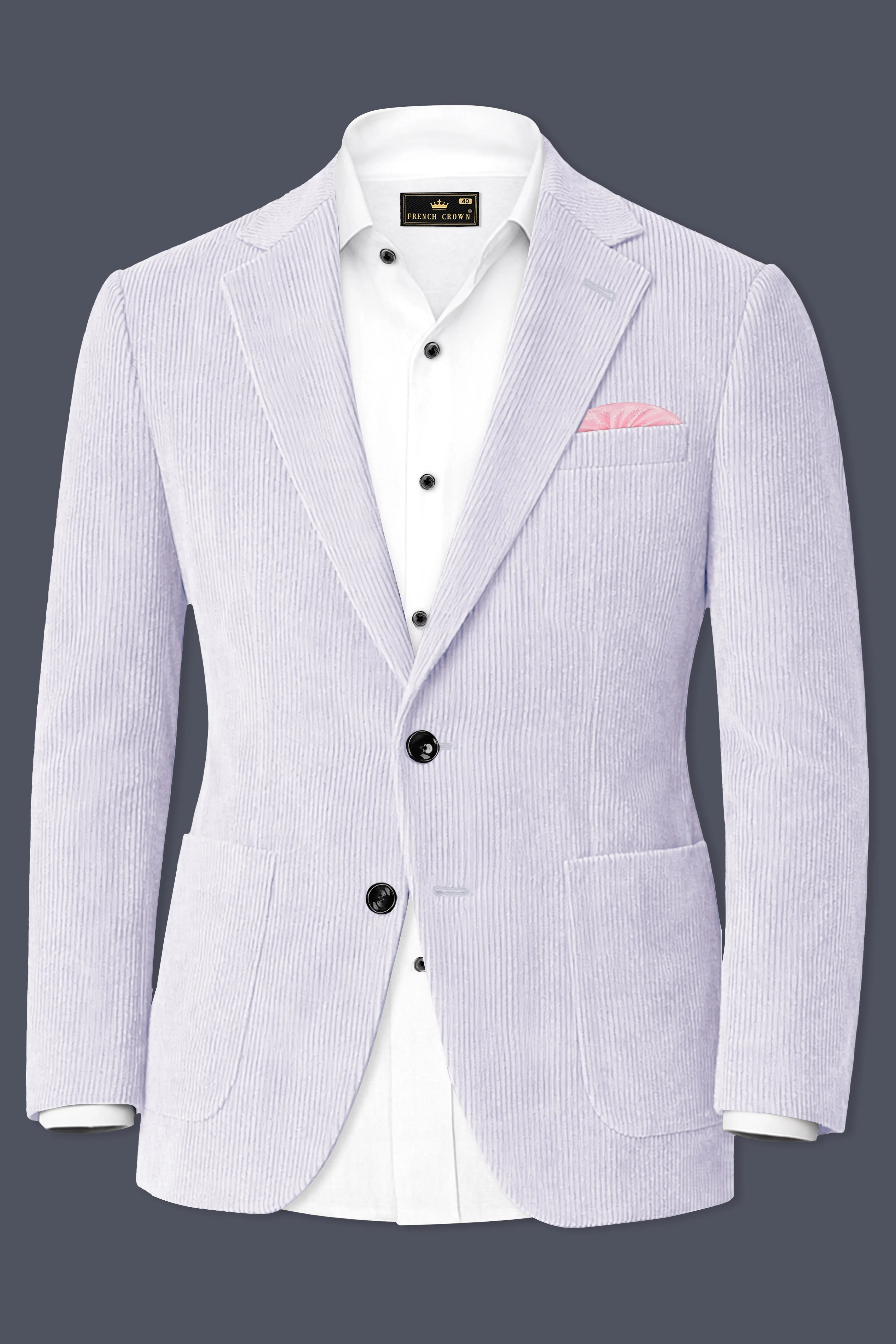 Auremerc-Mercury Gray Corduroy Single Breasted Sports Blazer sold by French Crown product image thumbnail 2