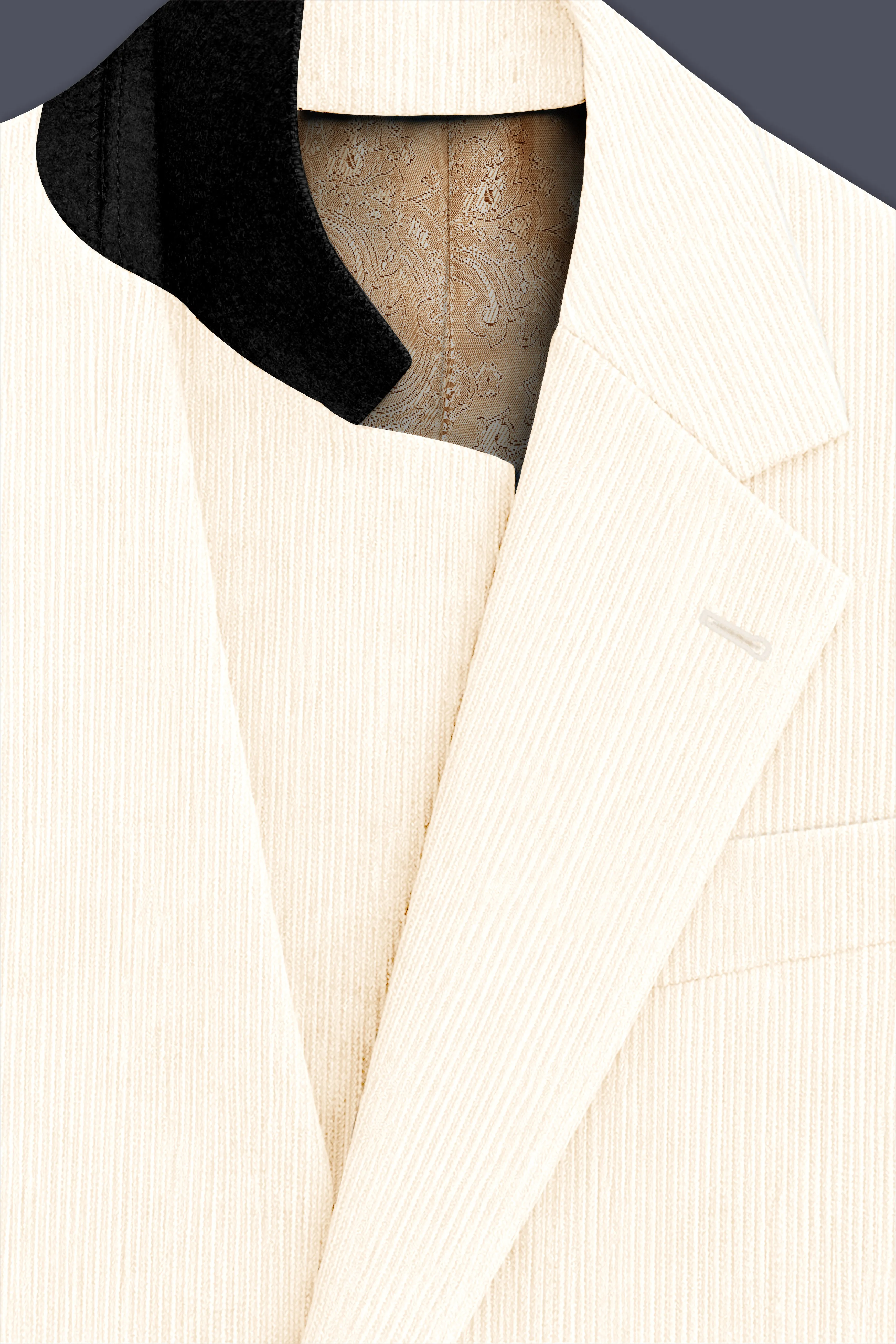 Ivoro-Swizzle Cream Corduroy Single Breasted Sports Blazer sold by French Crown product image thumbnail 4