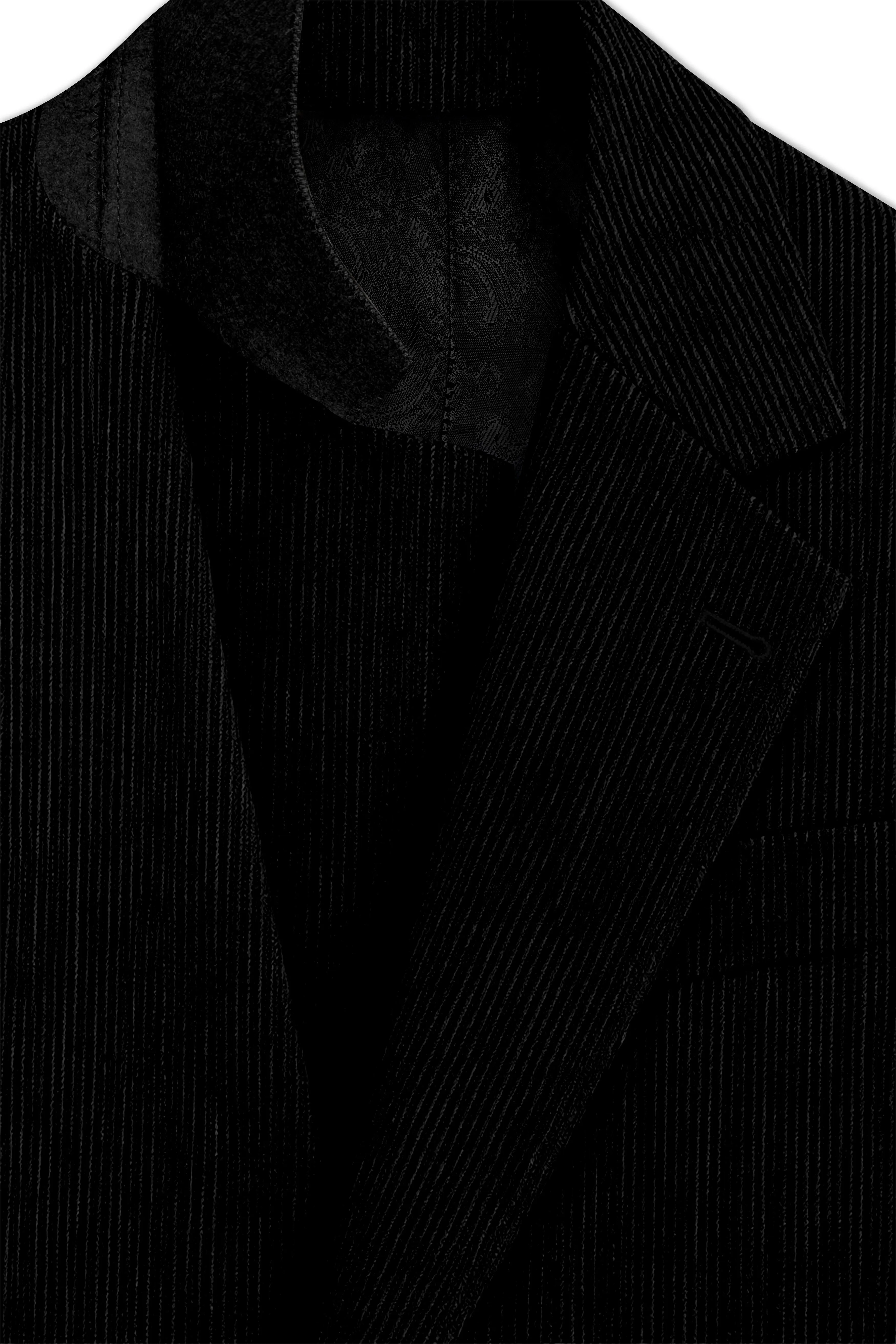 Jadenzo-Jade Black Corduroy Single Breasted Sports Blazer sold by French Crown product image thumbnail 4