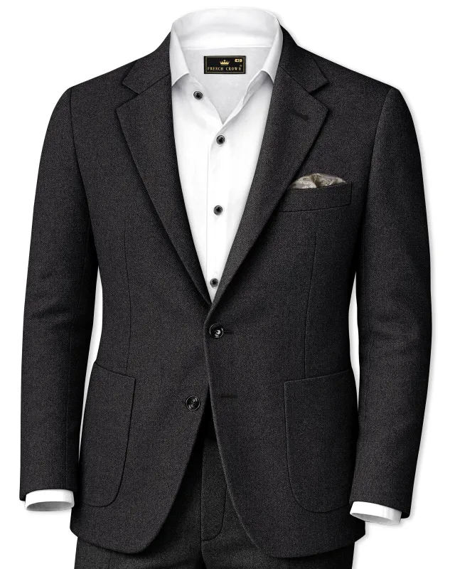 Cinerro-Mine Shaft Gray Textured Tweed Single Breasted Sports Suit made by French Crown