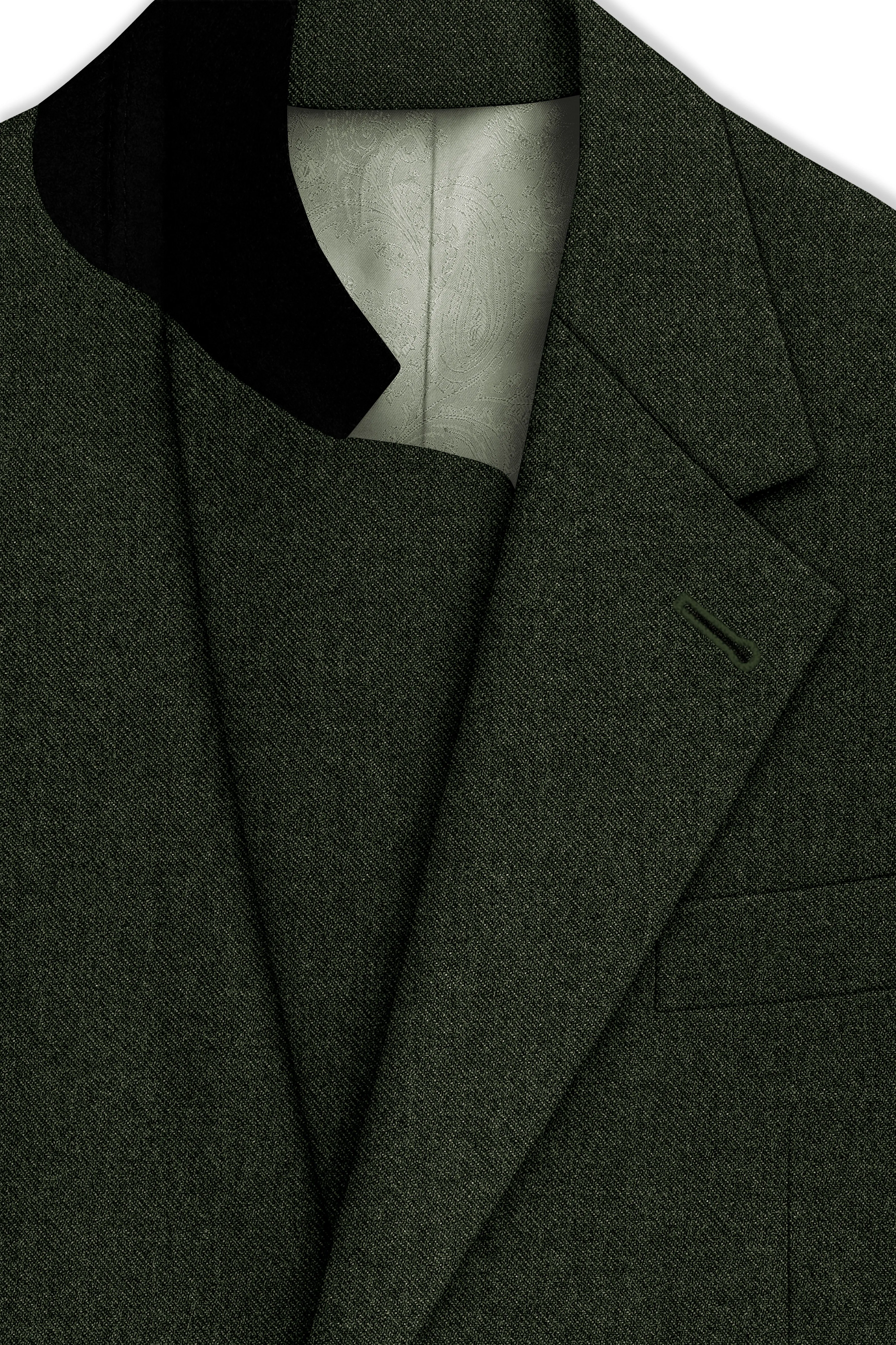 Virenza-Rangoon Green Textured Tweed Single Breasted Sports Suit sold by French Crown product image thumbnail 5