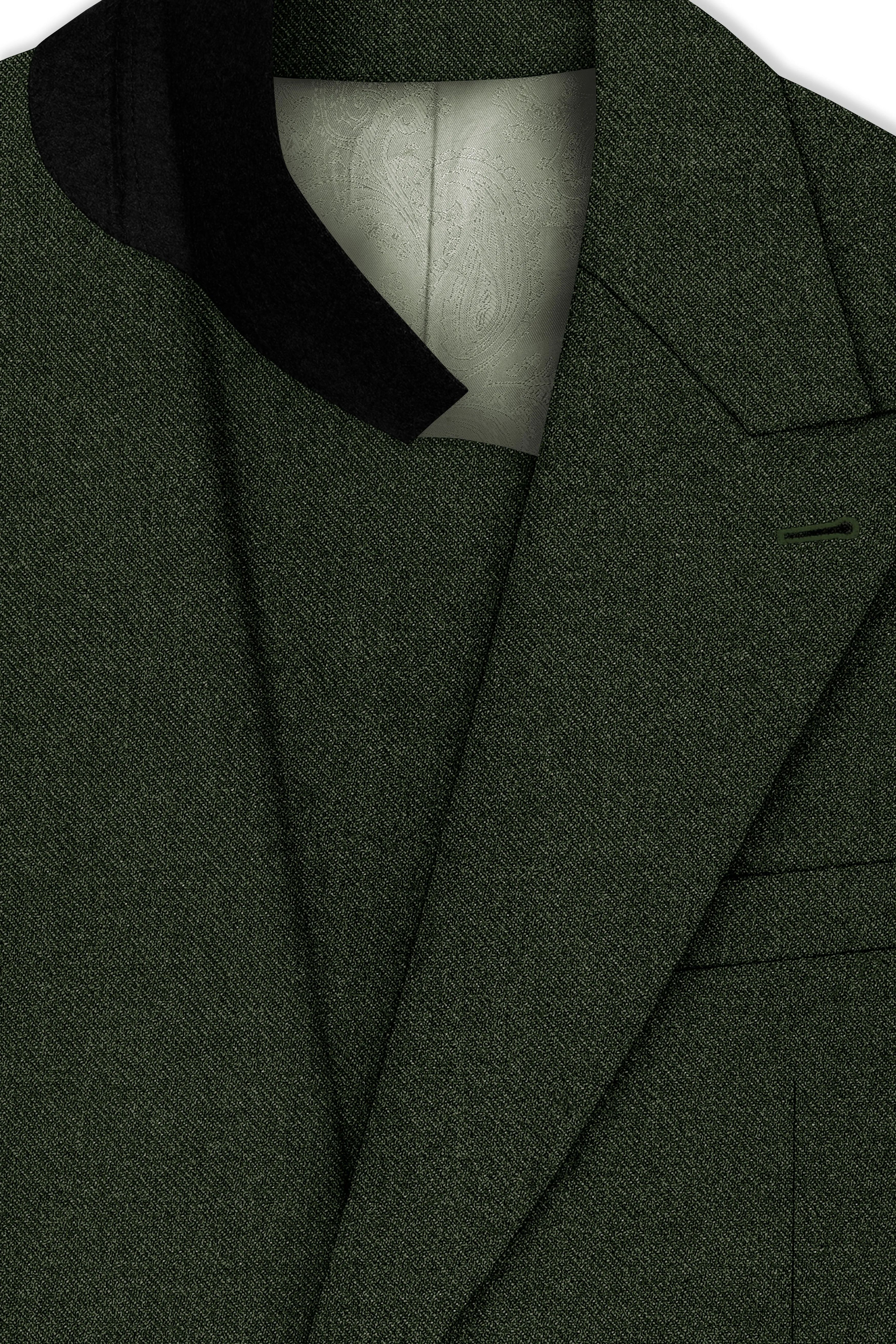 Virenza-Rangoon Green Textured Tweed Double Breasted Suit sold by French Crown product image thumbnail 5