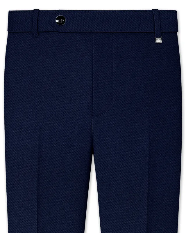 Mirage Blue Wool Rich Pant made by French Crown