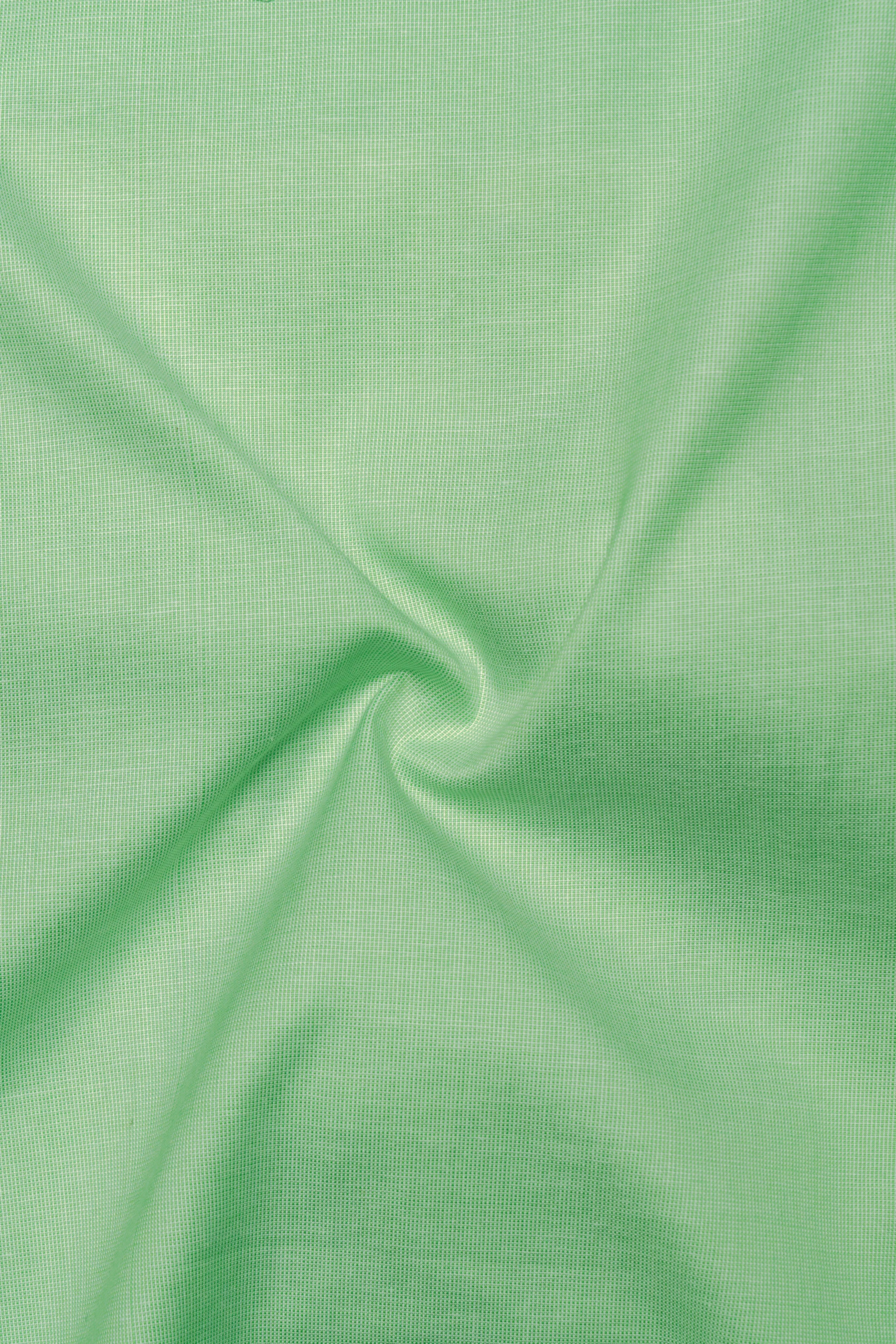 Verdoro-Pale Green Chambray Premium Cotton Dress Shirt sold by French Crown product image thumbnail 3