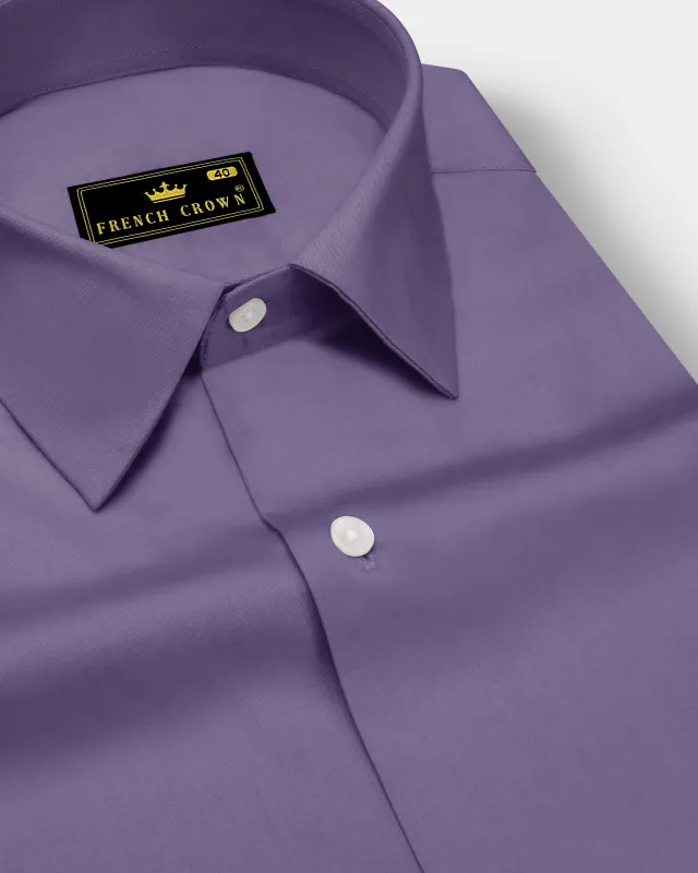 Violoro-Mobster Purple Subtle Sheen Super Soft Premium Cotton Dress Shirt sold by French Crown