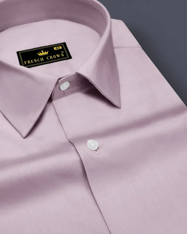 Coutaro-Plum Pink Subtle Sheen Super Soft Premium Cotton Dress Shirt sold by French Crown
