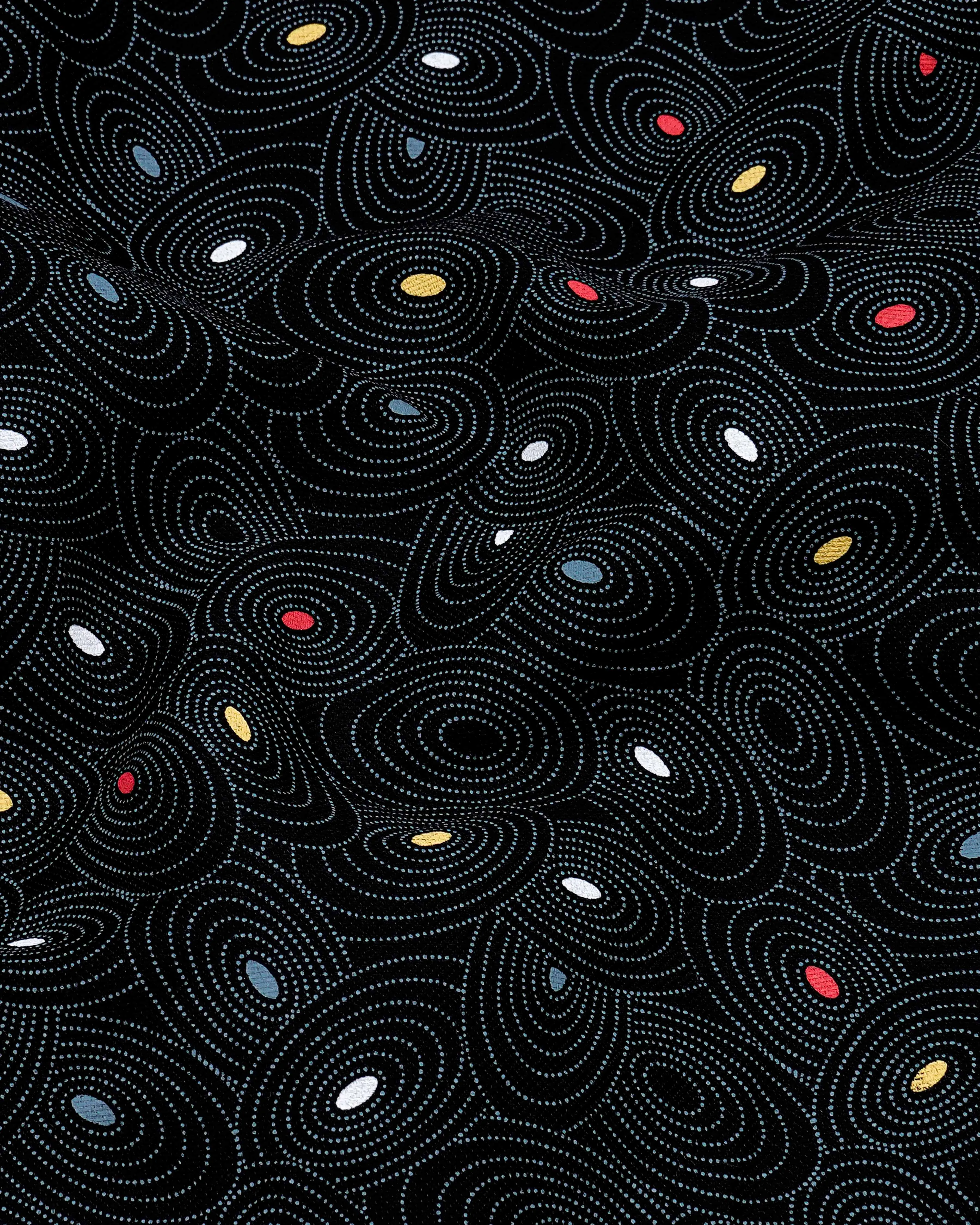 Jade Black Orbit Dobby Textured Premium Giza Cotton Shirt sold by French Crown product image thumbnail 2