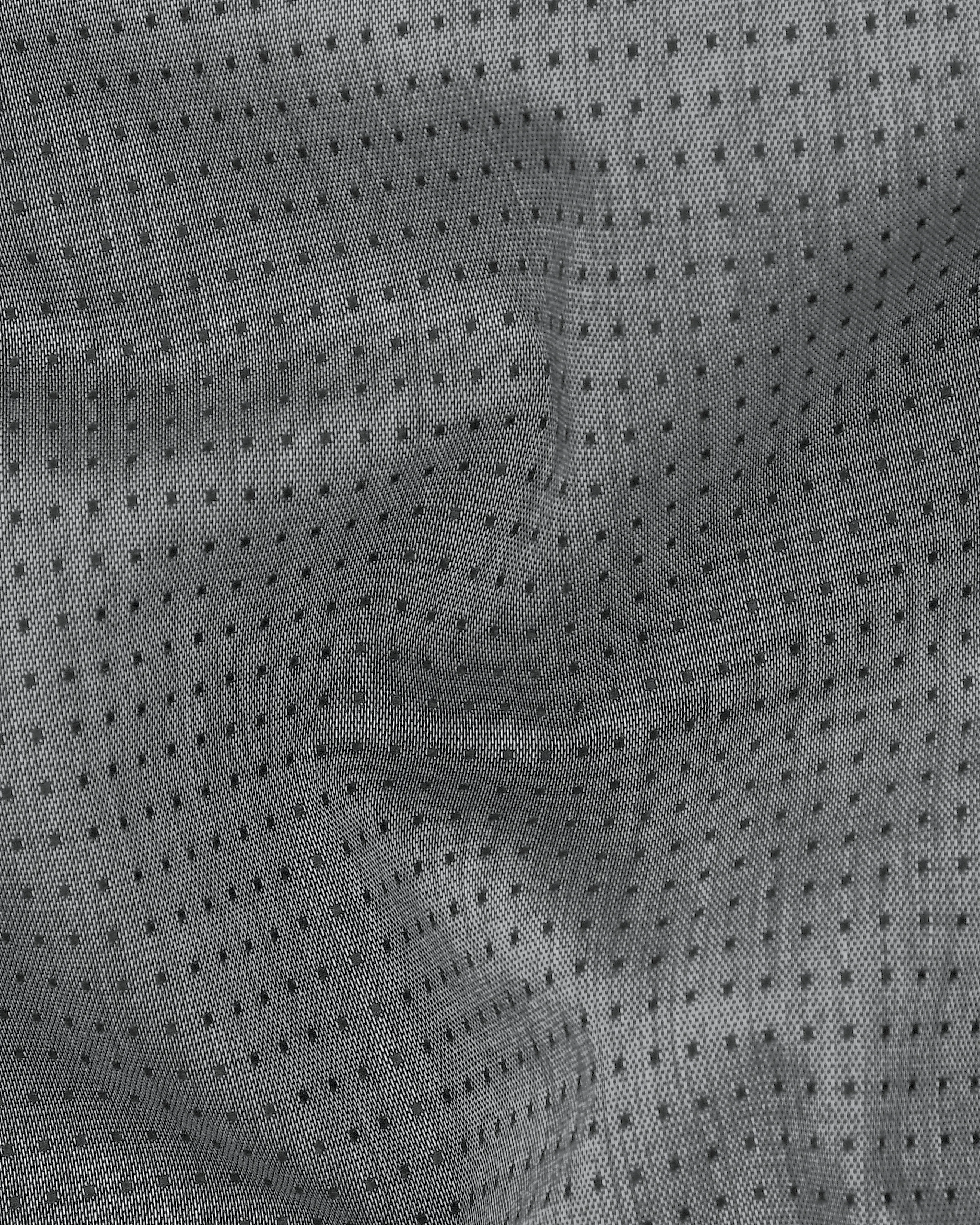 Boulder Gray Dobby Textured Premium Giza Cotton Shirt sold by French Crown product image thumbnail 2