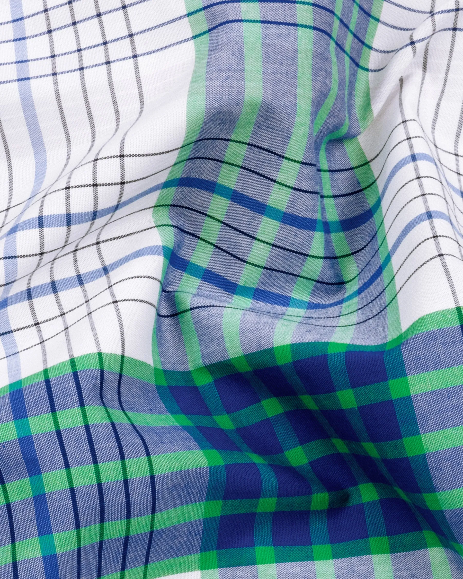 White Multicolor Plaid Premium Cotton Shirt sold by French Crown product image thumbnail 2