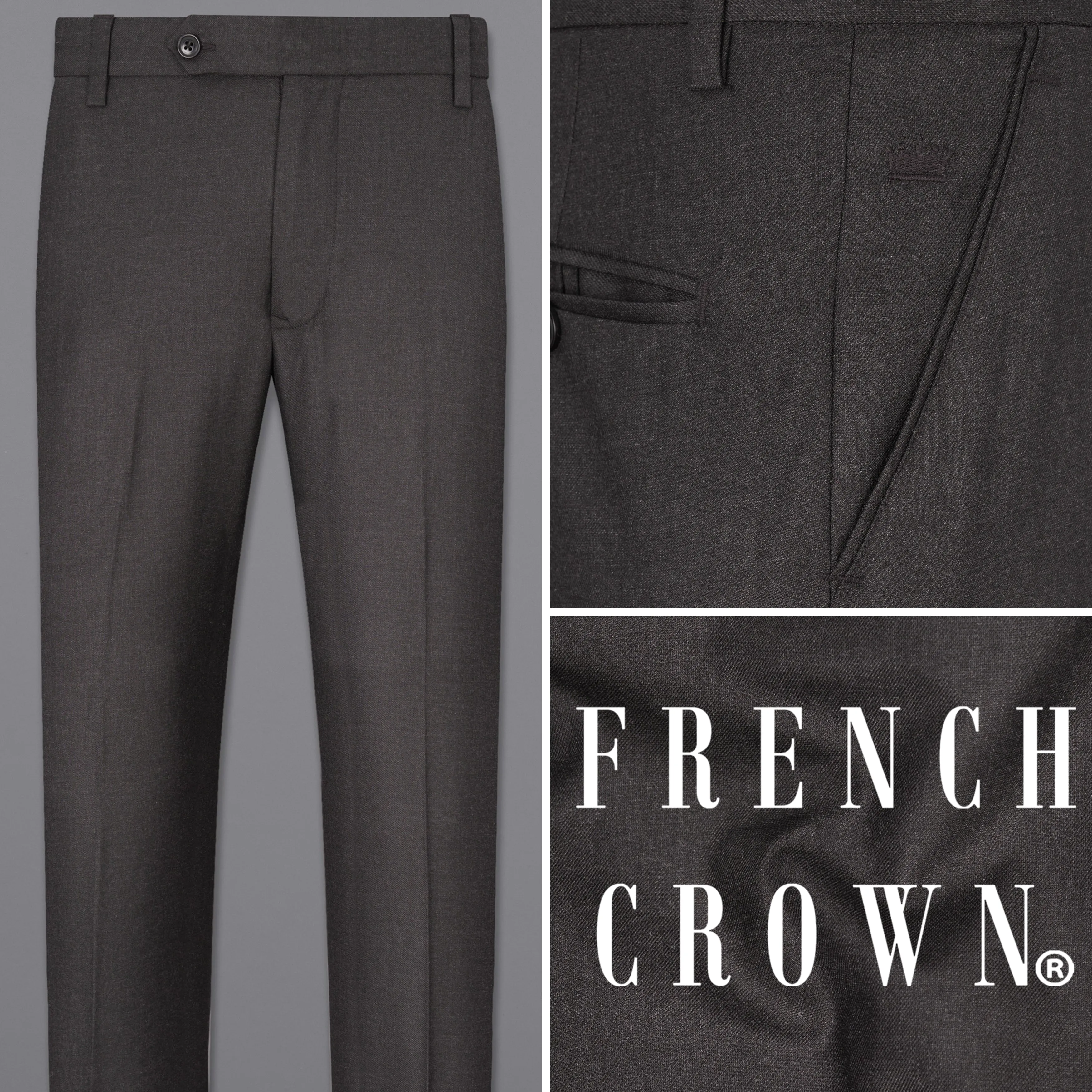 Tuatara Grey Pant sold by French Crown