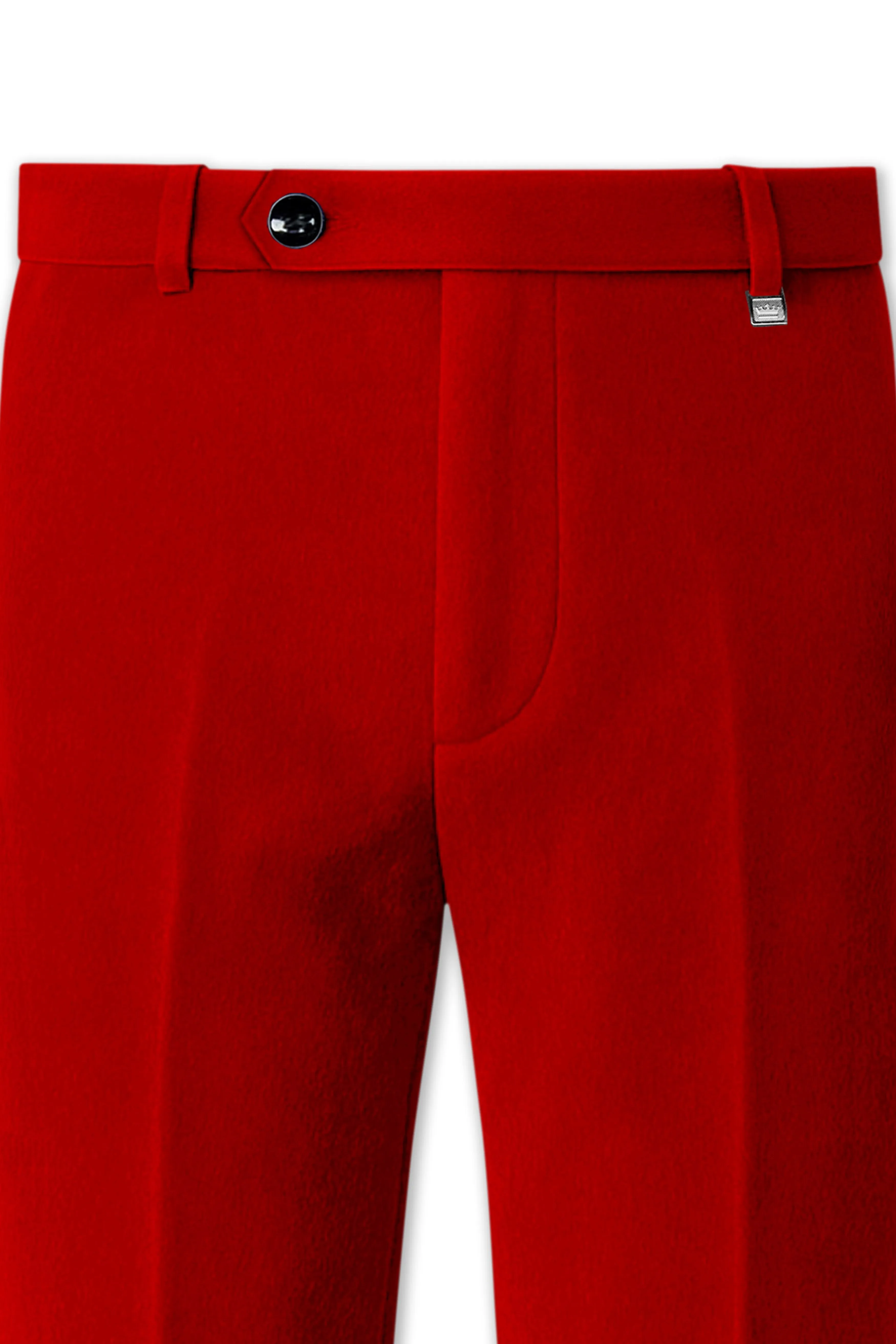 Imperio-Crimson Red Velvet Stretchable Waistband Pant sold by French Crown product image thumbnail 4