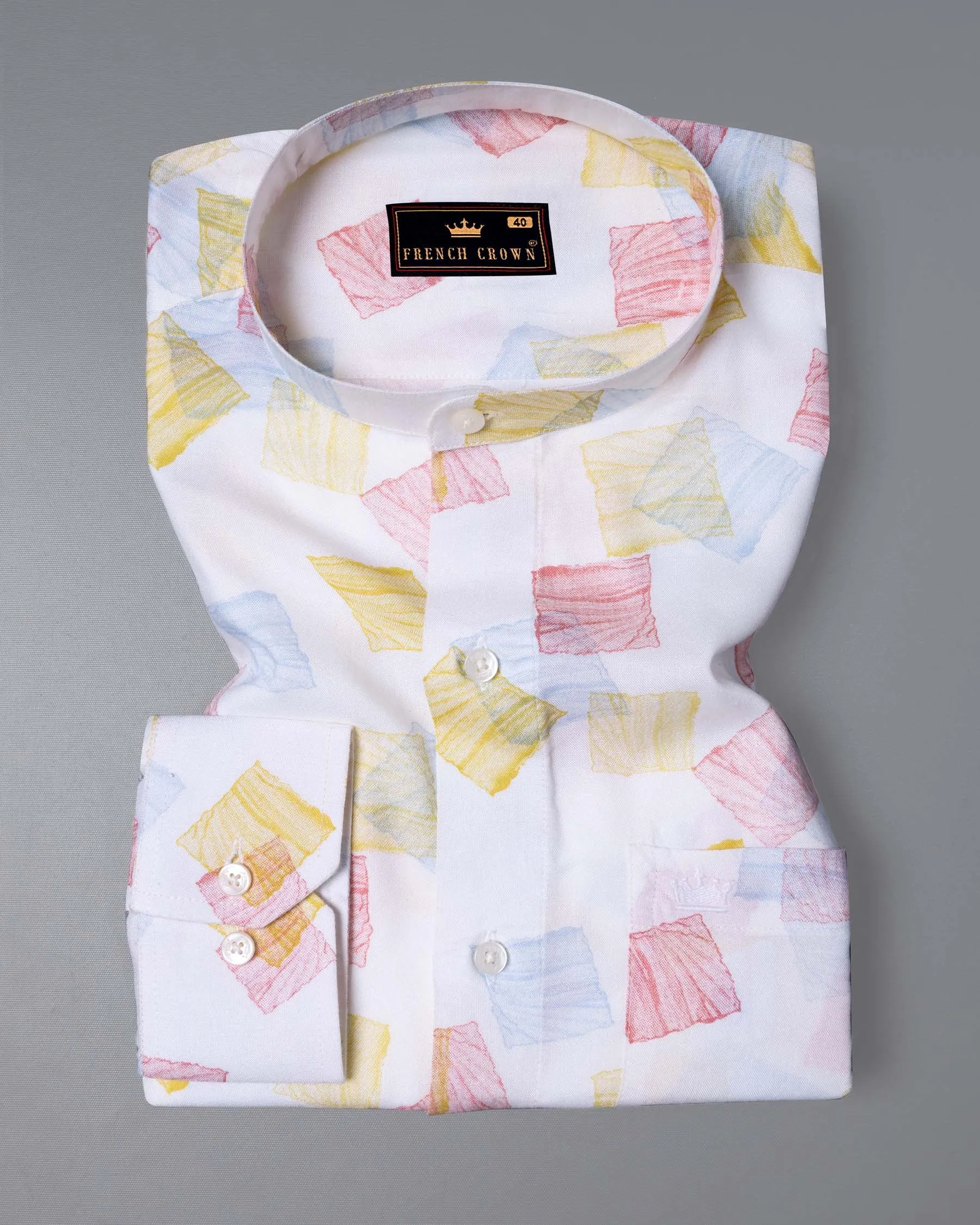 Mischke colorful Printed Premium Tencel Shirt sold by French Crown