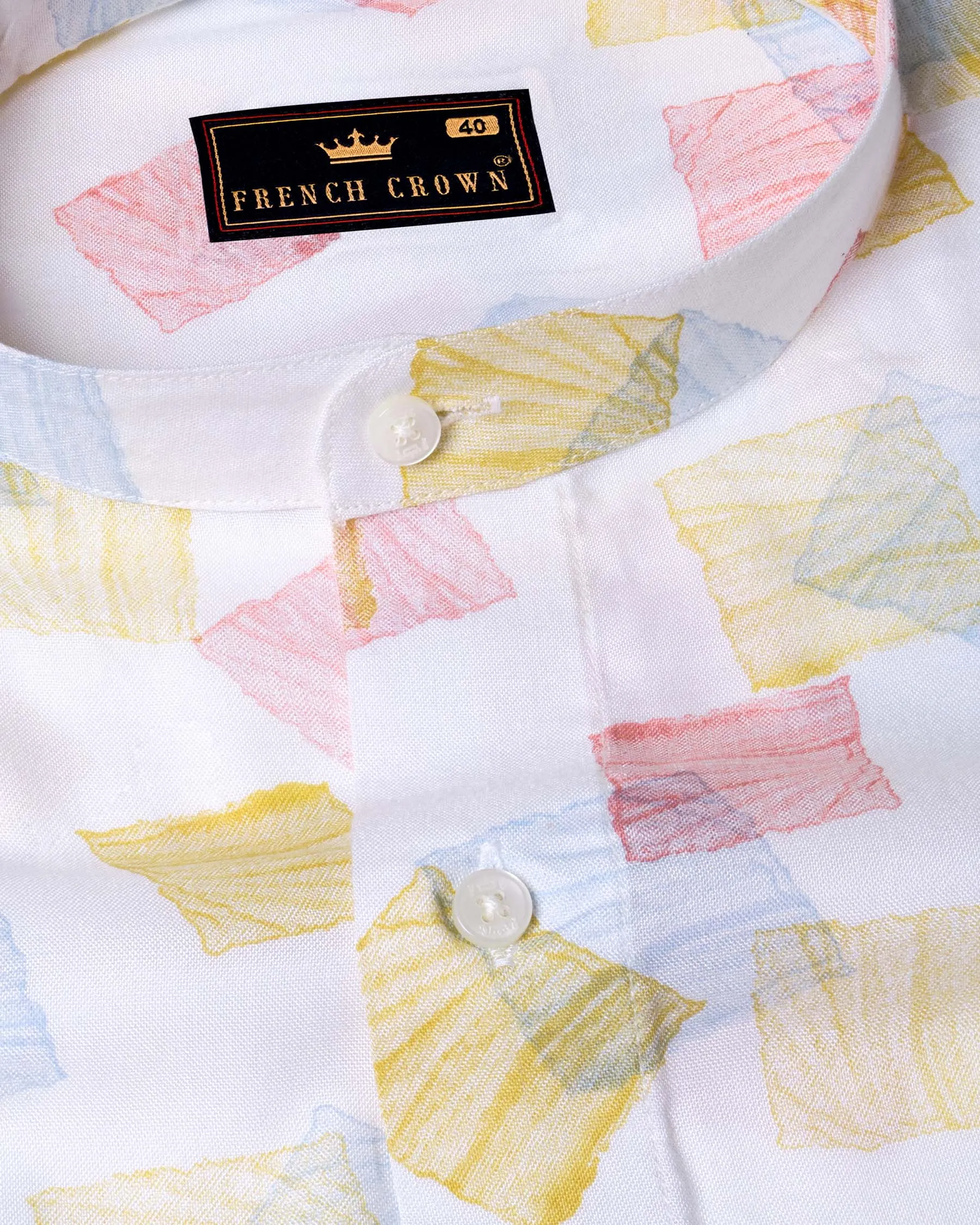 Mischke colorful Printed Premium Tencel Shirt sold by French Crown product image thumbnail 3