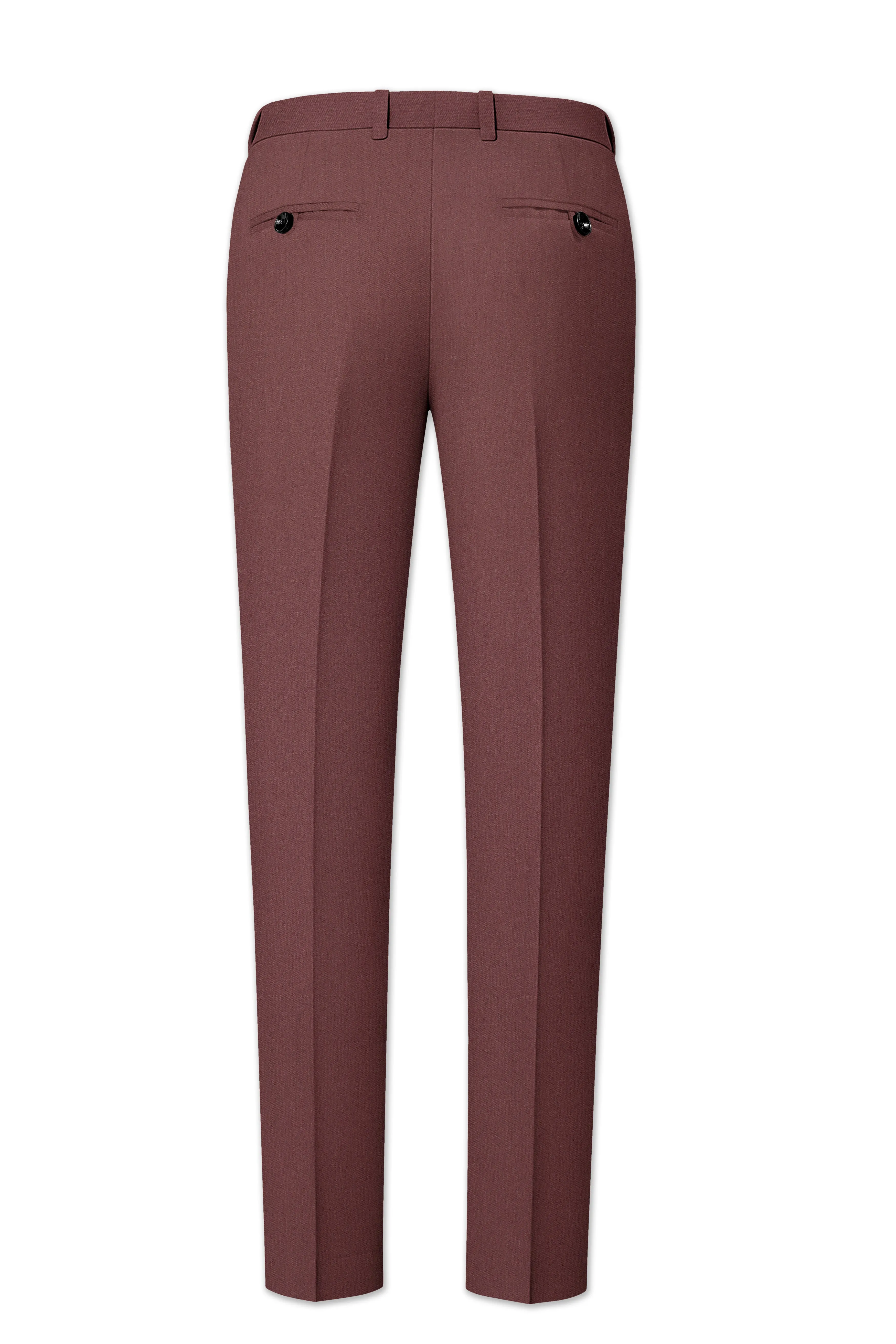 Heritage-Finch Maroon Wool Rich Slight Stretch Pant sold by French Crown product image thumbnail 5