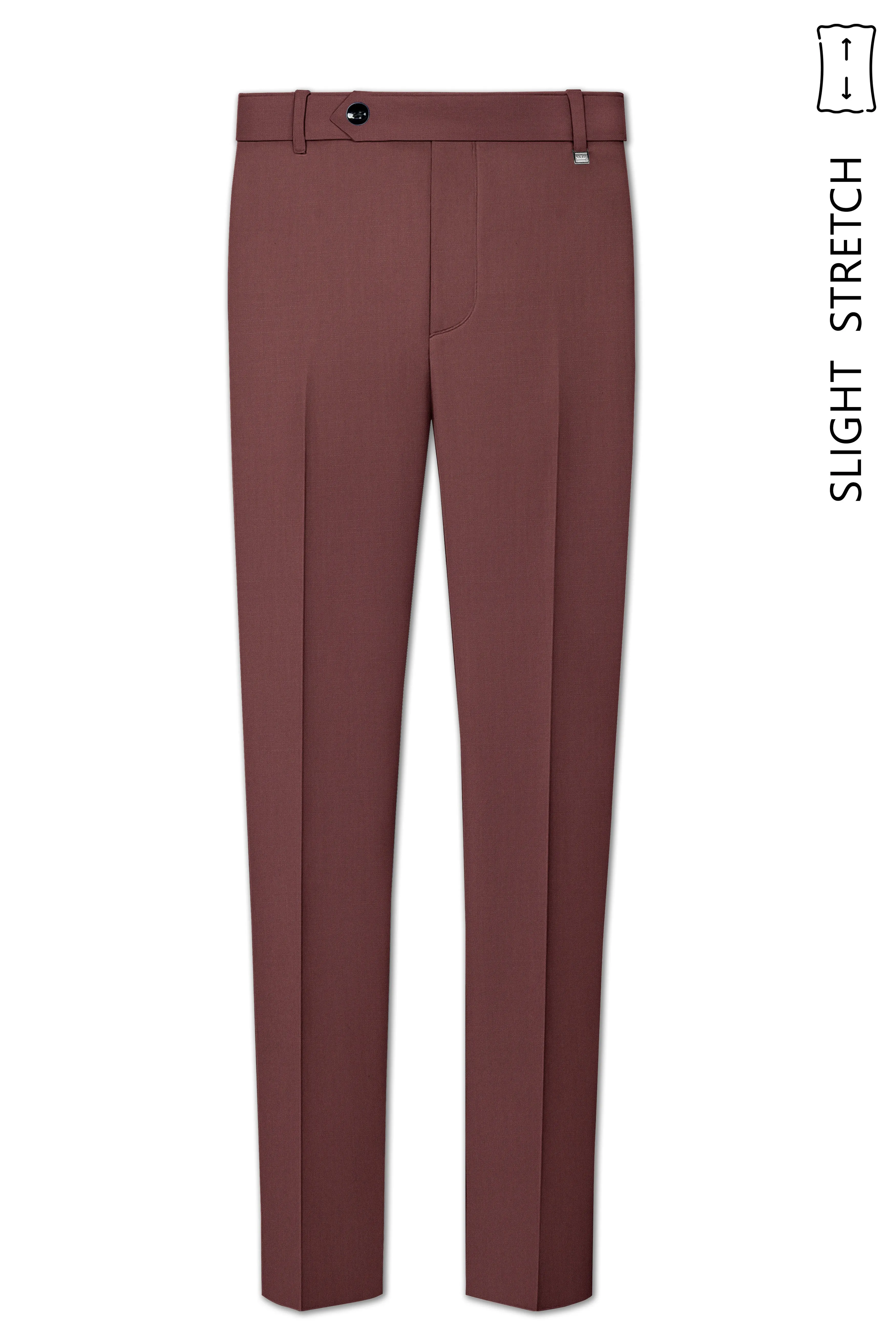 Heritage-Finch Maroon Wool Rich Slight Stretch Pant sold by French Crown product image thumbnail 2