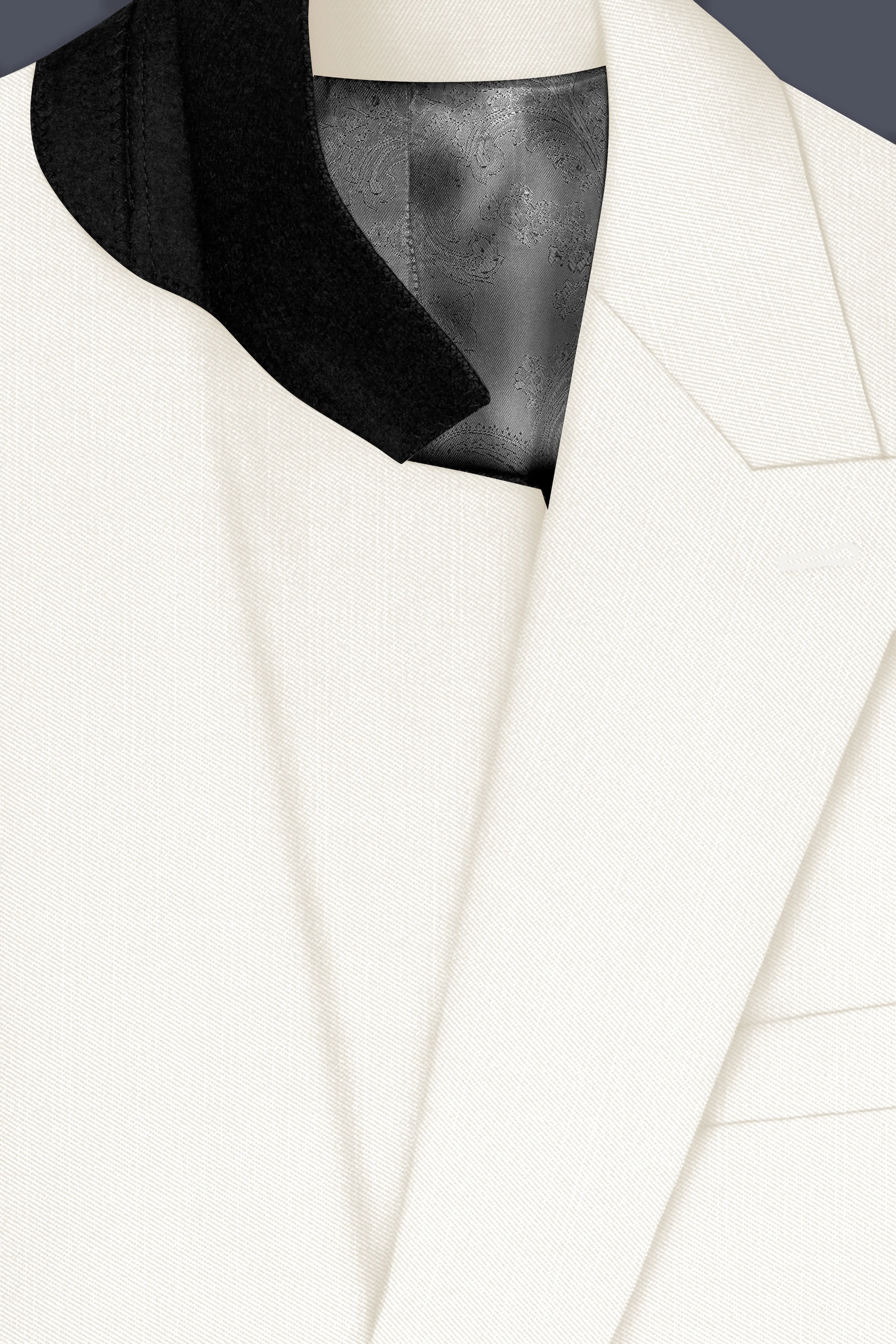 Ivory-Cararra Cream Wool Rich Double Breasted Slight Stretch Suit sold by French Crown product image thumbnail 5