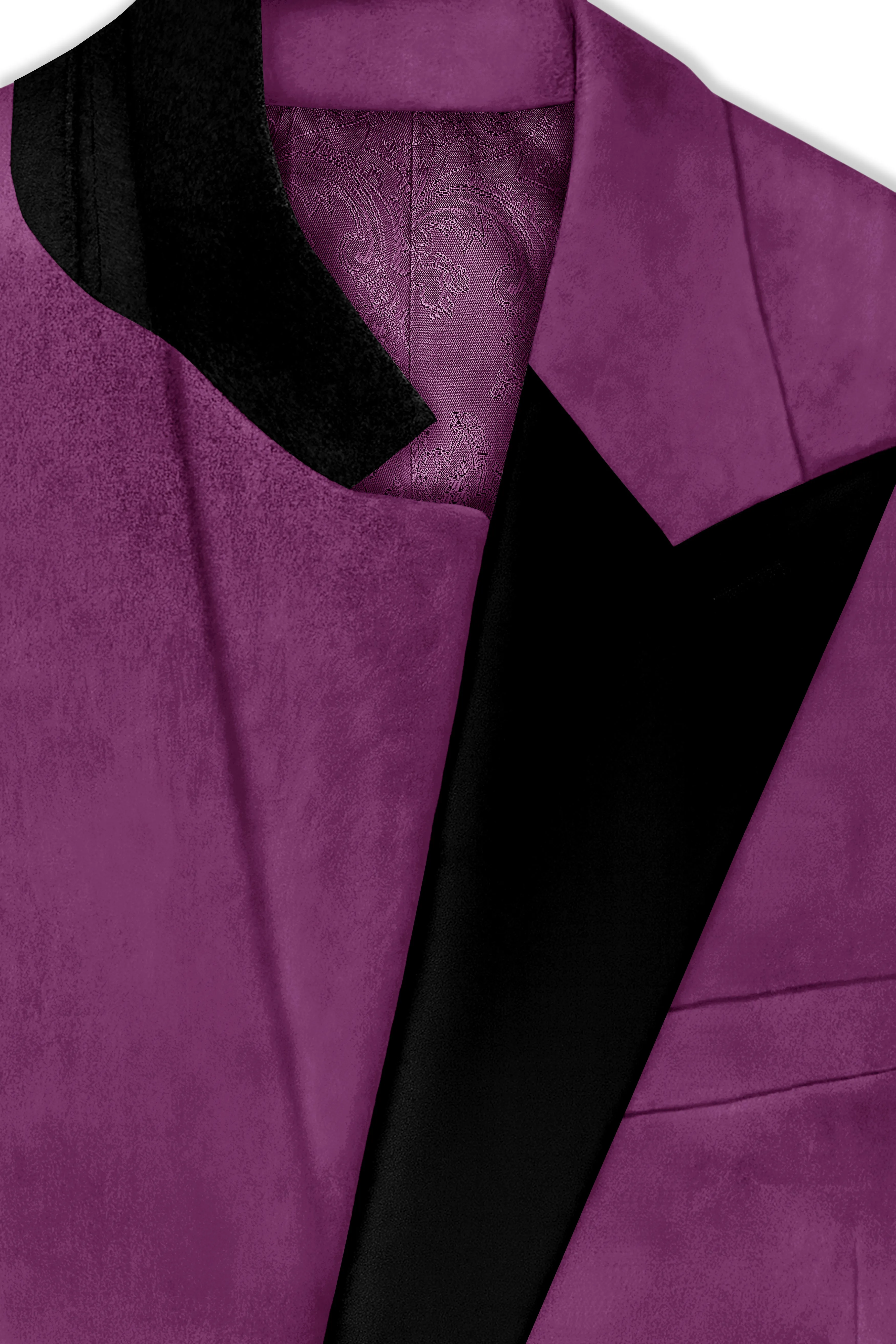 Imperial-Cannon Purple Velvet Peak Lapel Tuxedo Suit sold by French Crown product image thumbnail 5