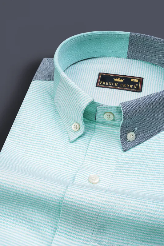 Lynch and Cruise Blue Designer Royal Oxford Shirt made by French Crown