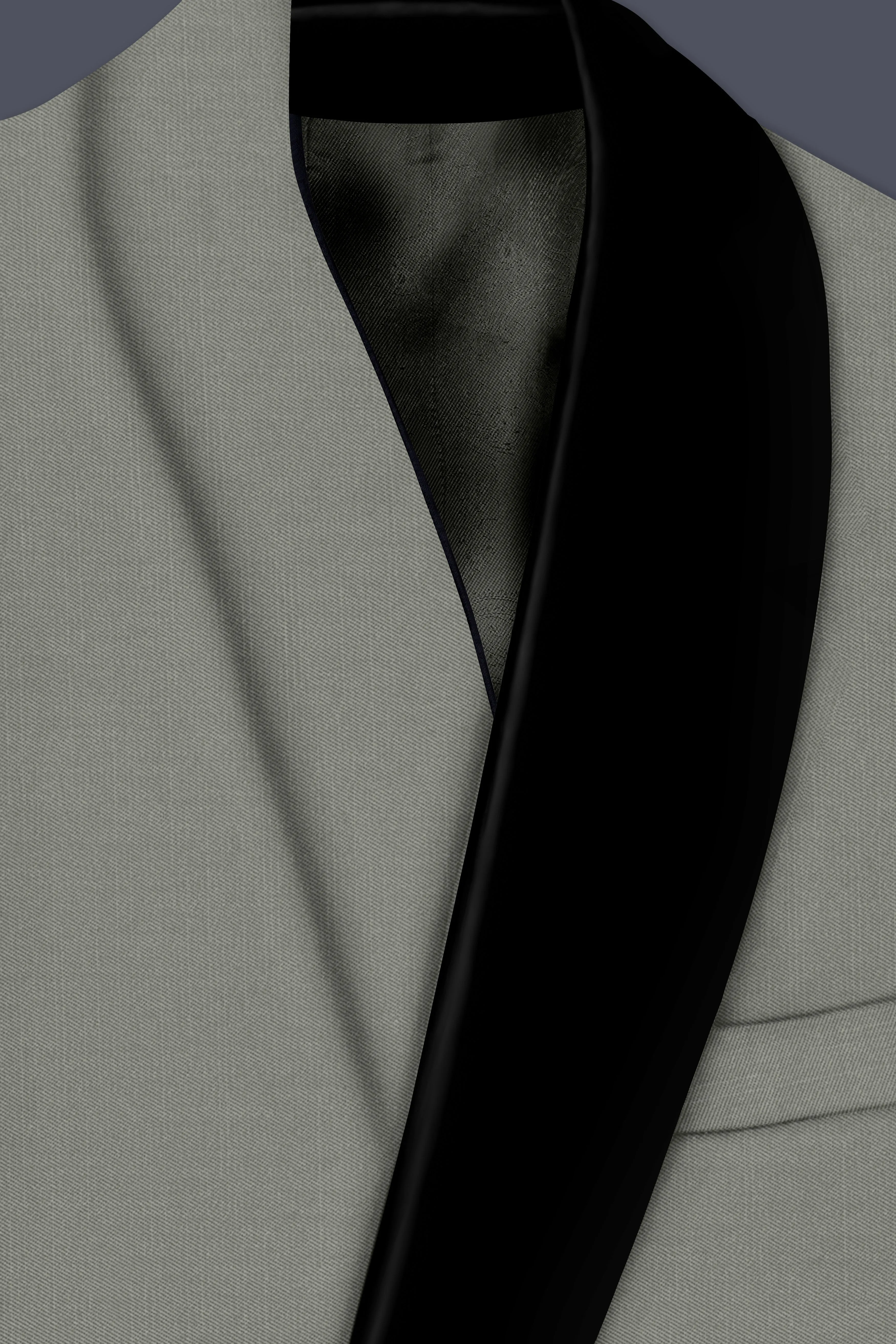 Verdure-Sage Green Wool Rich Tuxedo Slight Stretch Blazers sold by French Crown product image thumbnail 4
