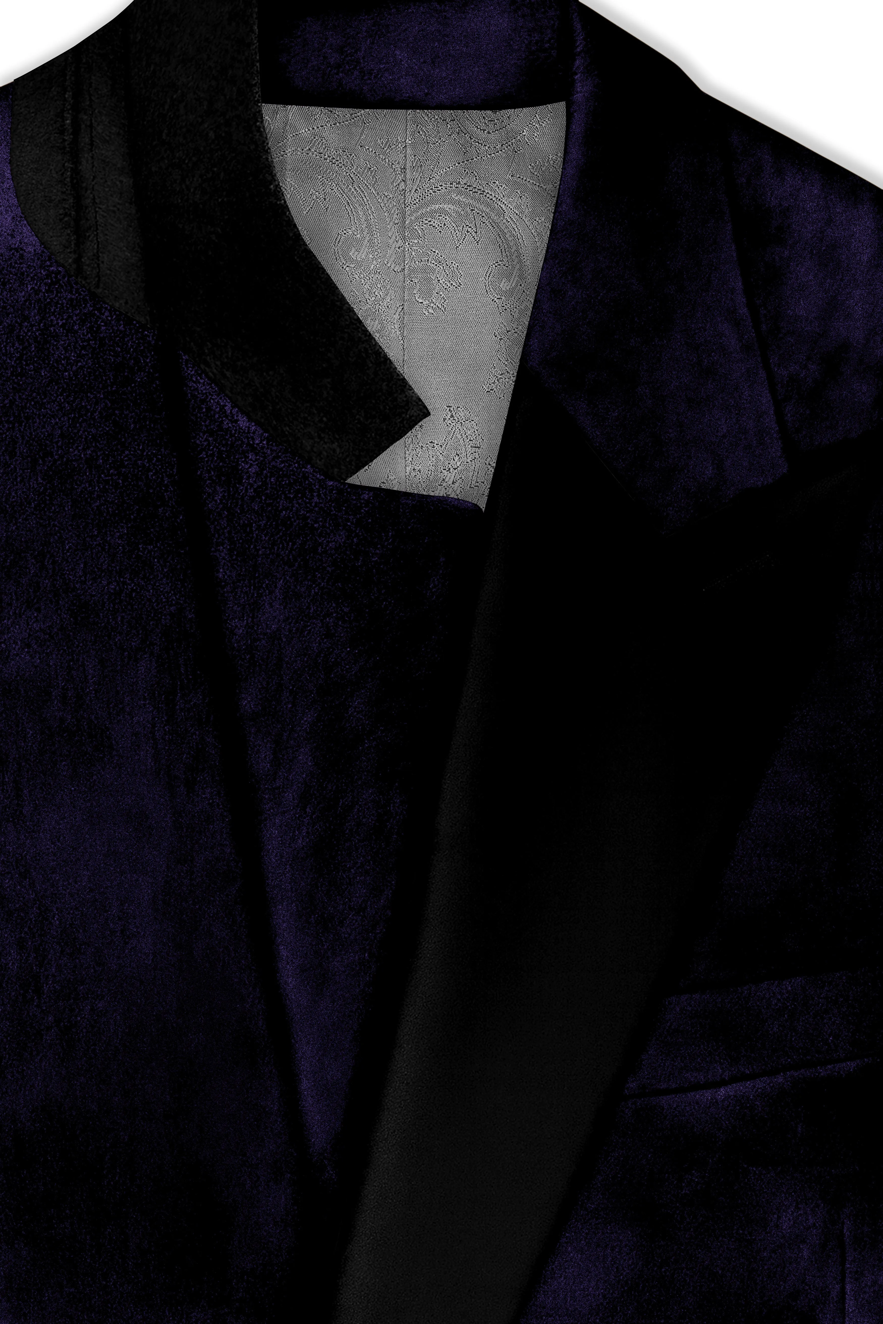 Majesty-Affair Royal Purple Velvet Peak Lapel Tuxedo Blazer sold by French Crown product image thumbnail 5