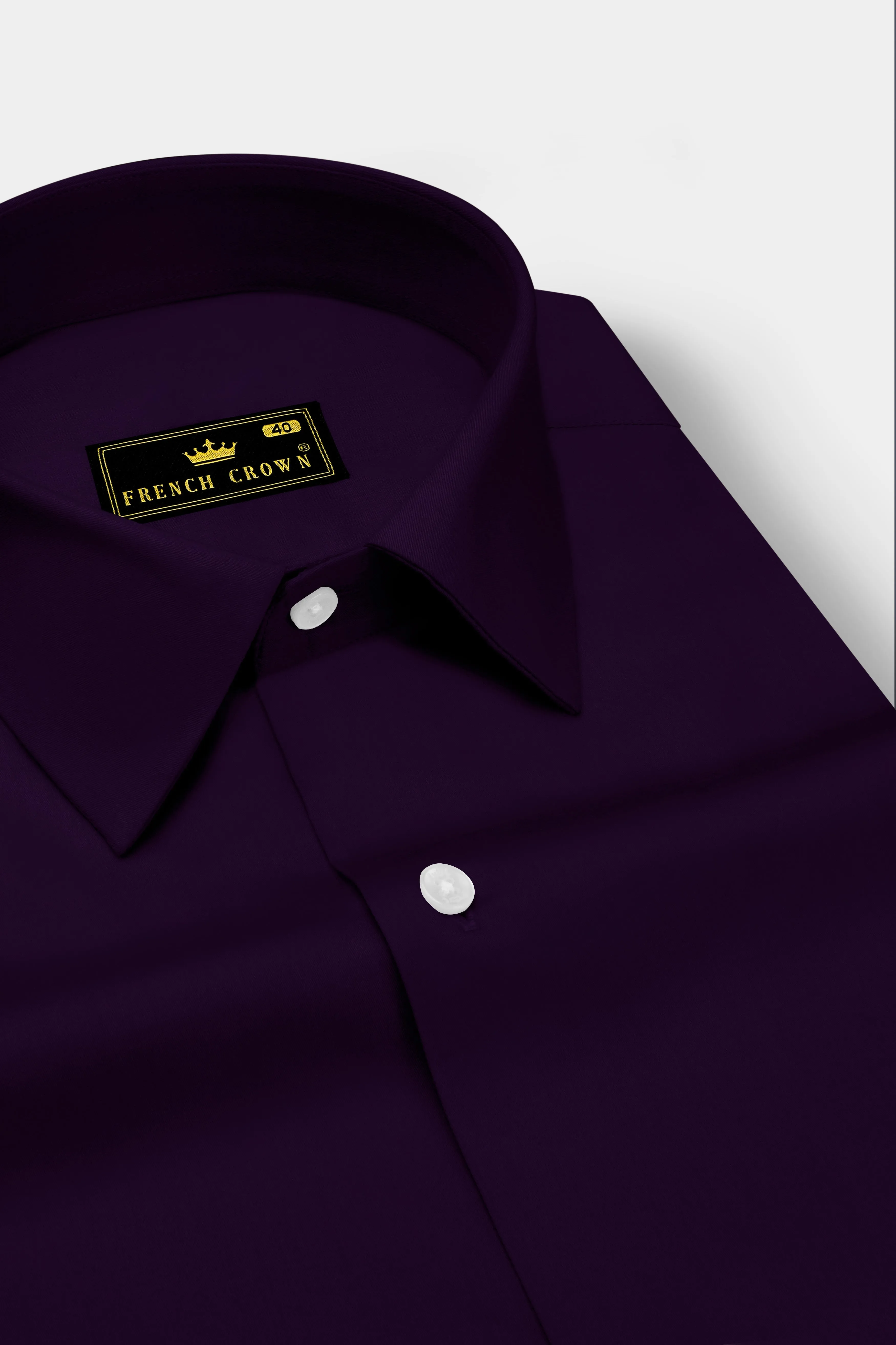 Violoro-Ebnoy Purple Subtle Sheen Super Soft Premium Cotton Dress Shirt sold by French Crown product image thumbnail 2