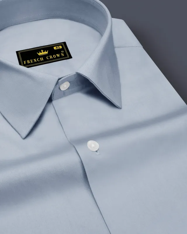 Aurecad-Cadet Gray Subtle Sheen Super Soft Premium Cotton Dress Shirt sold by French Crown
