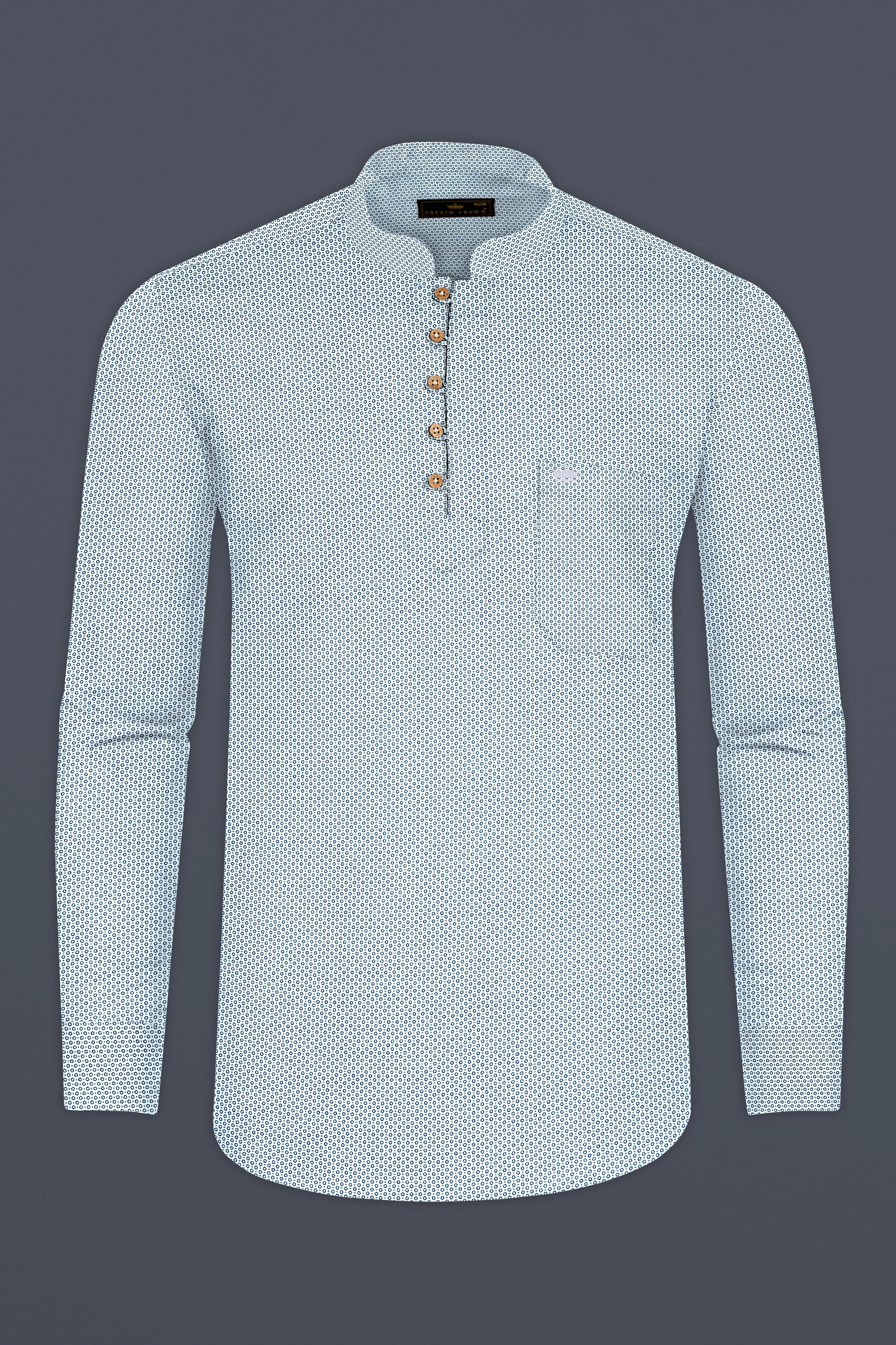 Regent Green heavyweight Premium Cotton Kurta Shirt sold by French Crown product image thumbnail 5