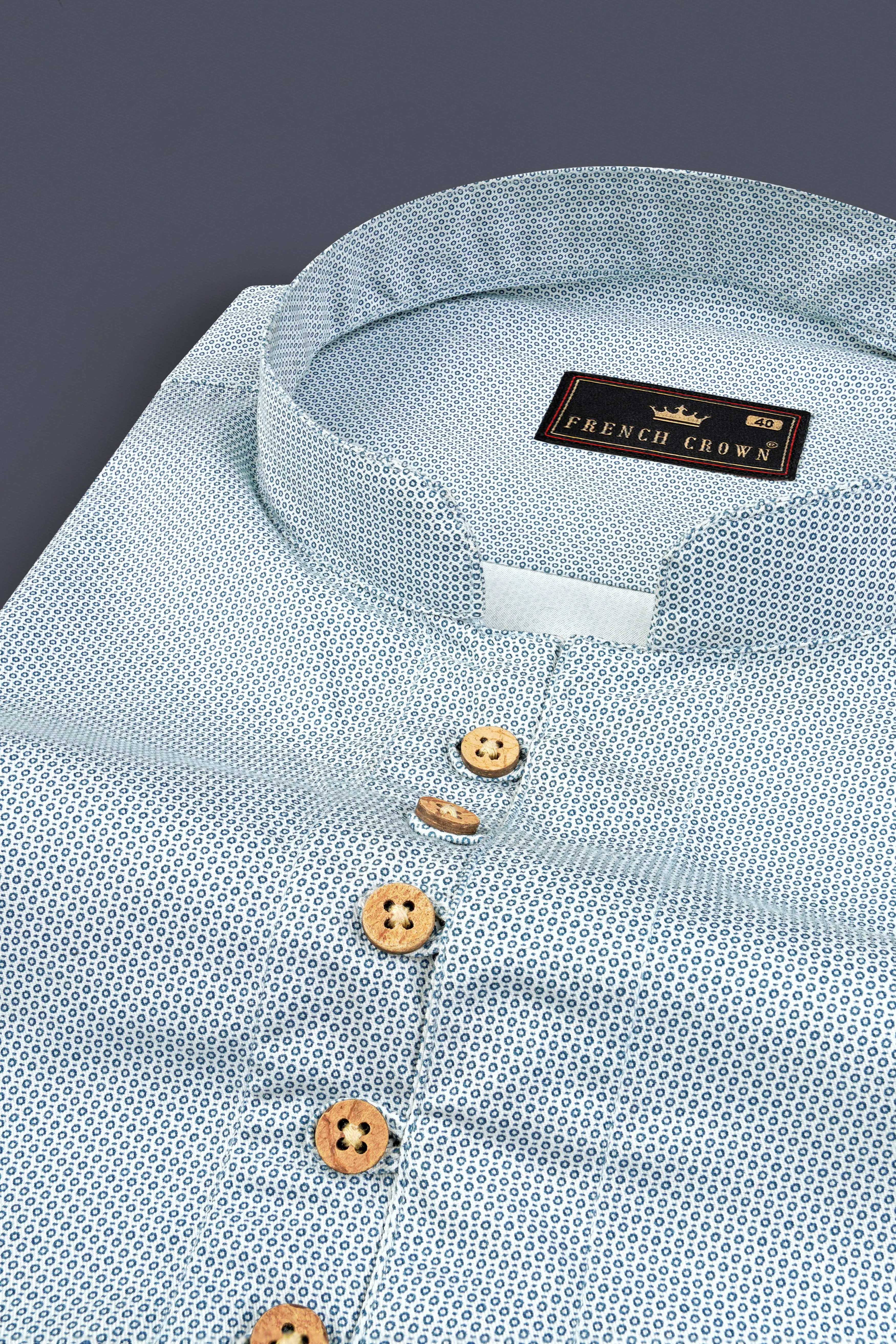 Regent Green heavyweight Premium Cotton Kurta Shirt sold by French Crown product image thumbnail 4