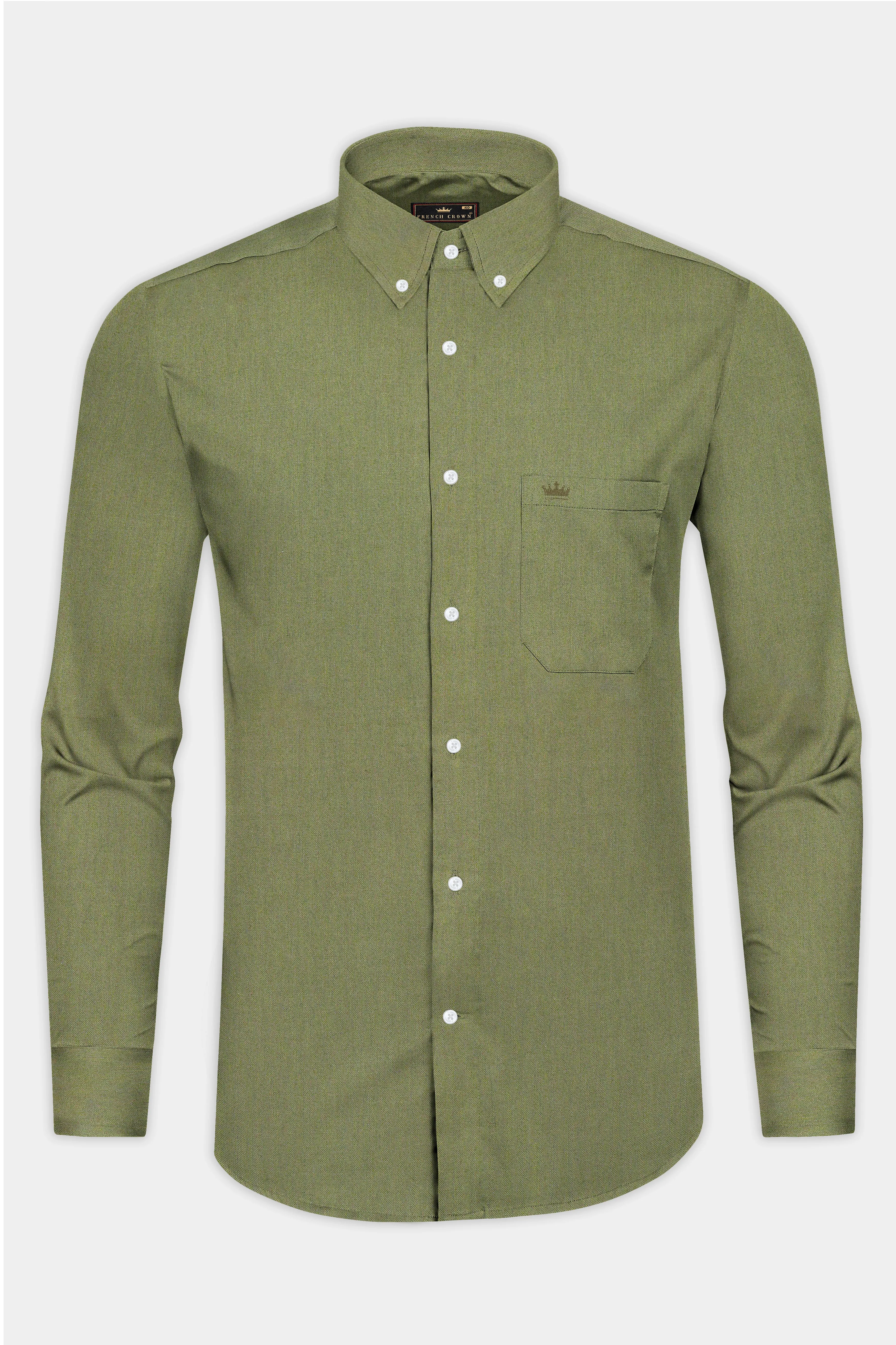 Verdigris Green Royal Oxford Shirt sold by French Crown product image thumbnail 4