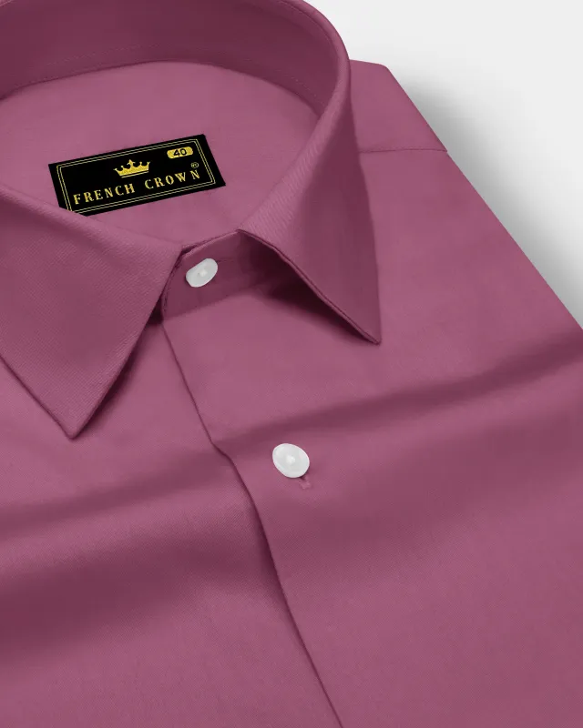 Stelloro-Cosmic Pink Subtle Sheen Super Soft Premium Cotton Dress Shirt sold by French Crown