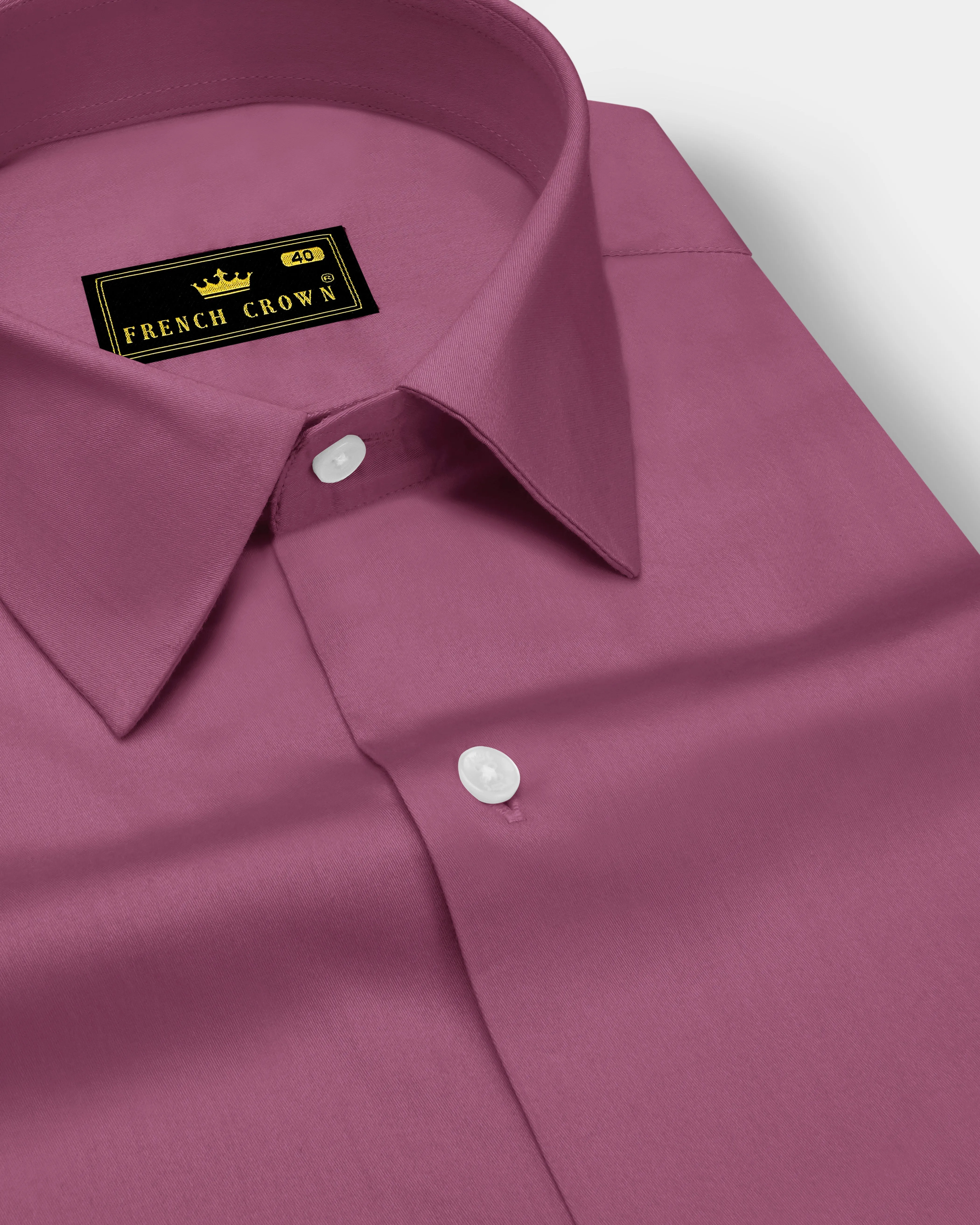Stelloro-Cosmic Pink Subtle Sheen Super Soft Premium Cotton Dress Shirt sold by French Crown