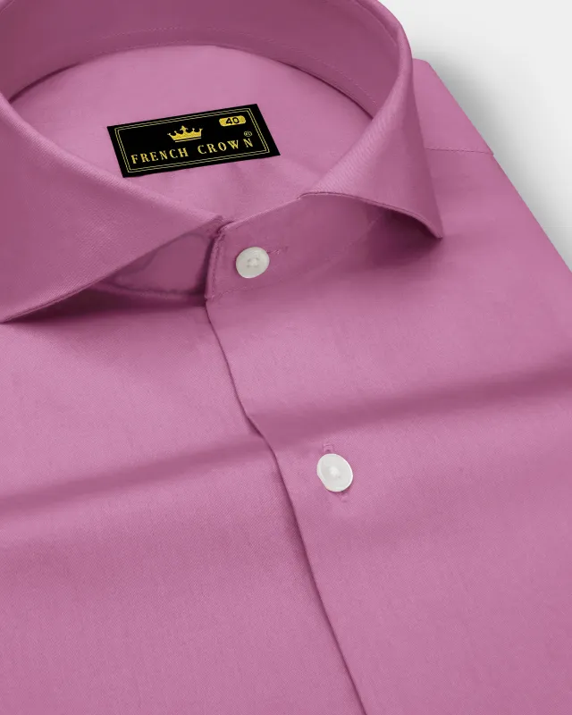 Rosavelle-Tapestry Pink Subtle Sheen Super Soft Premium Cotton Cut Away Collar Dress Shirt sold by French Crown