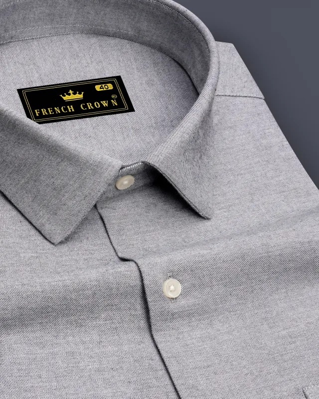 Grisport-Harbor Gray Textured Twill Premium Cotton Dress Shirt sold by French Crown