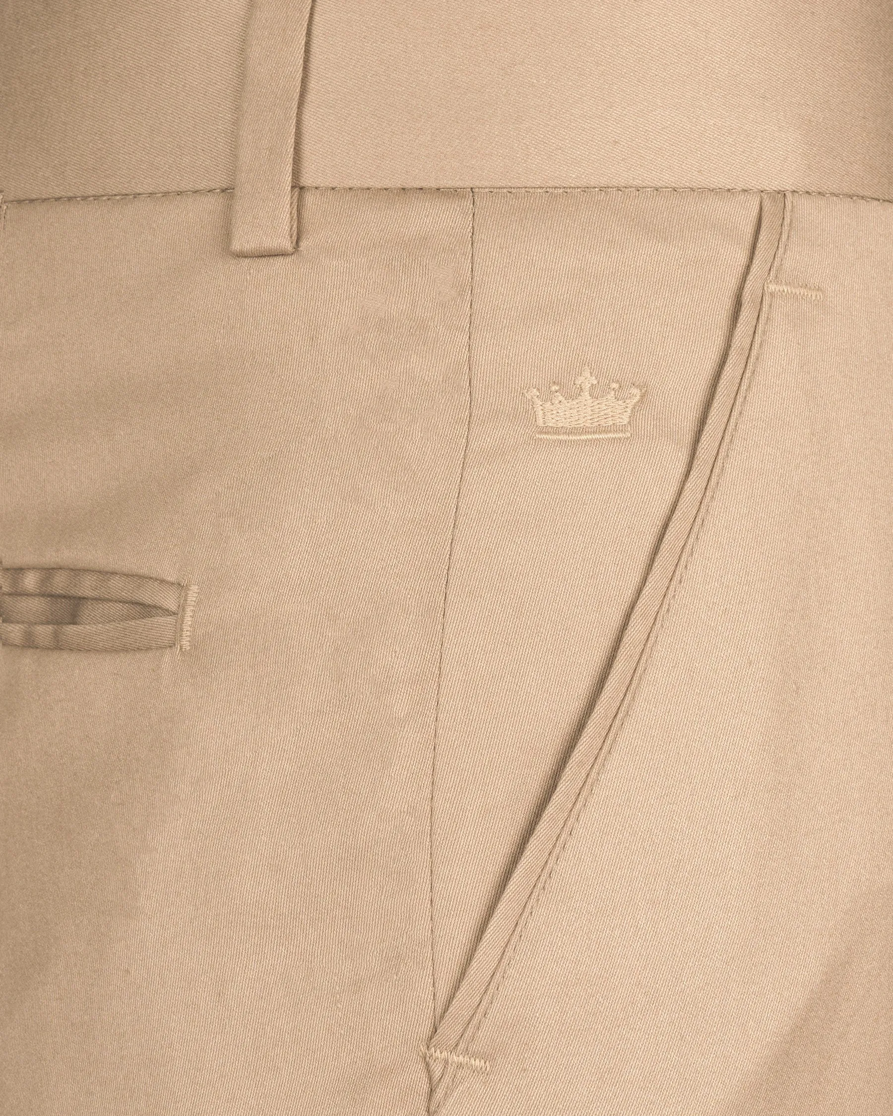 Vanilla Brown Wool Rich Pant sold by French Crown product image thumbnail 5