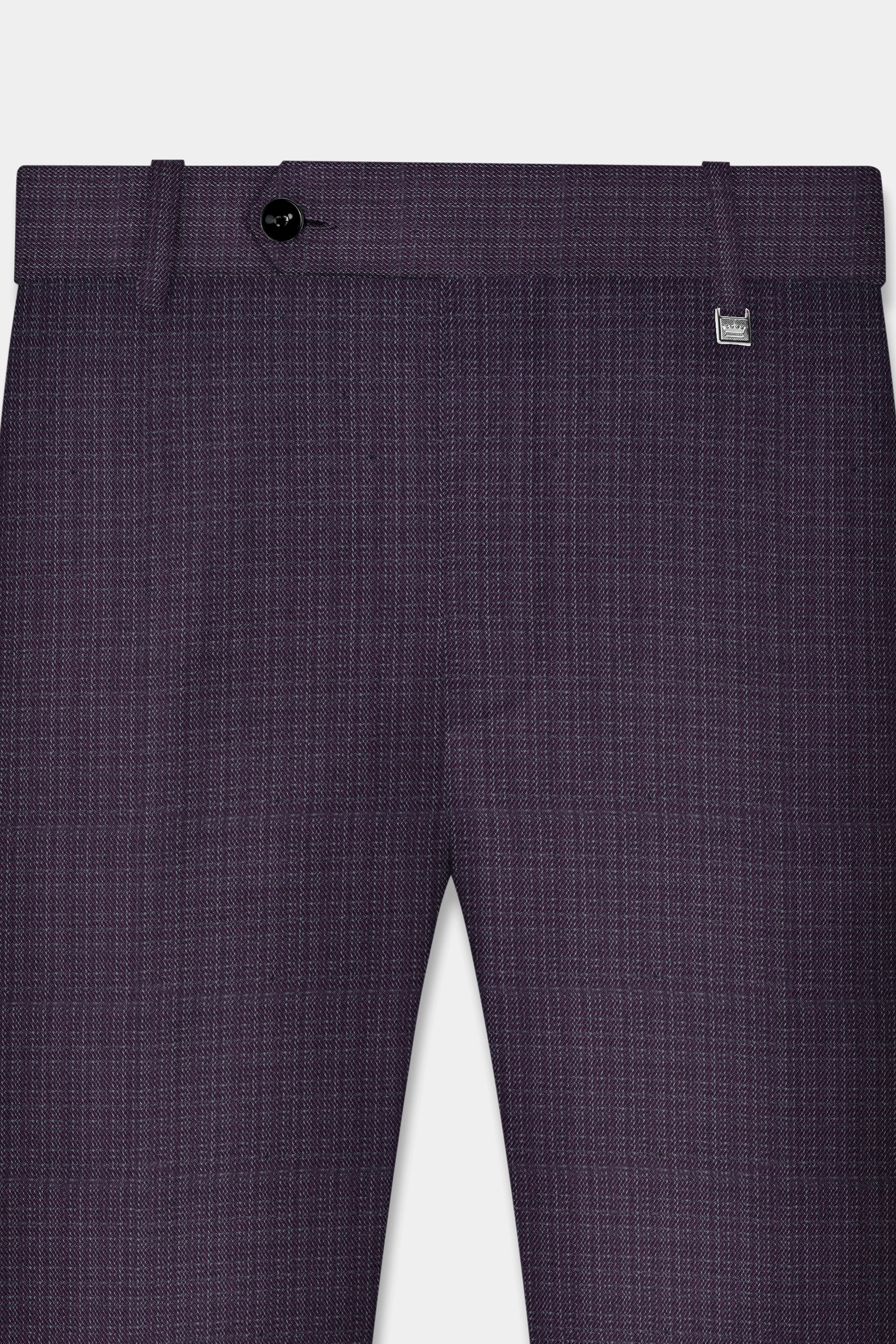 Blackcurrant Textured Wool Rich Pant sold by French Crown product image thumbnail 5