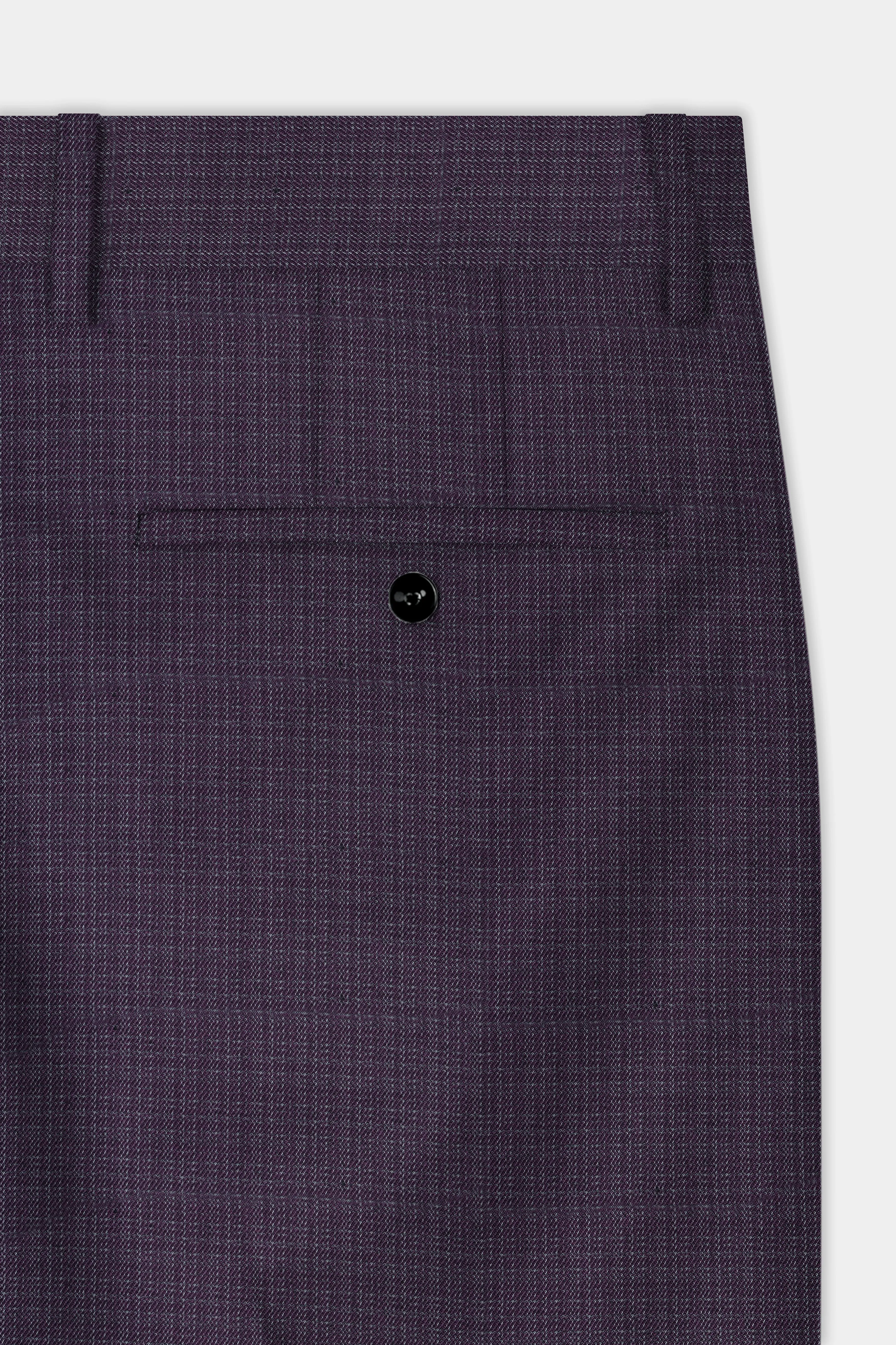 Blackcurrant Textured Wool Rich Pant sold by French Crown product image thumbnail 4