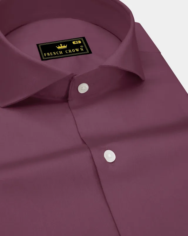 Auretus-Tuscan Pink Subtle Sheen Super Soft Premium Cotton Cut Away Collar Dress Shirt sold by French Crown