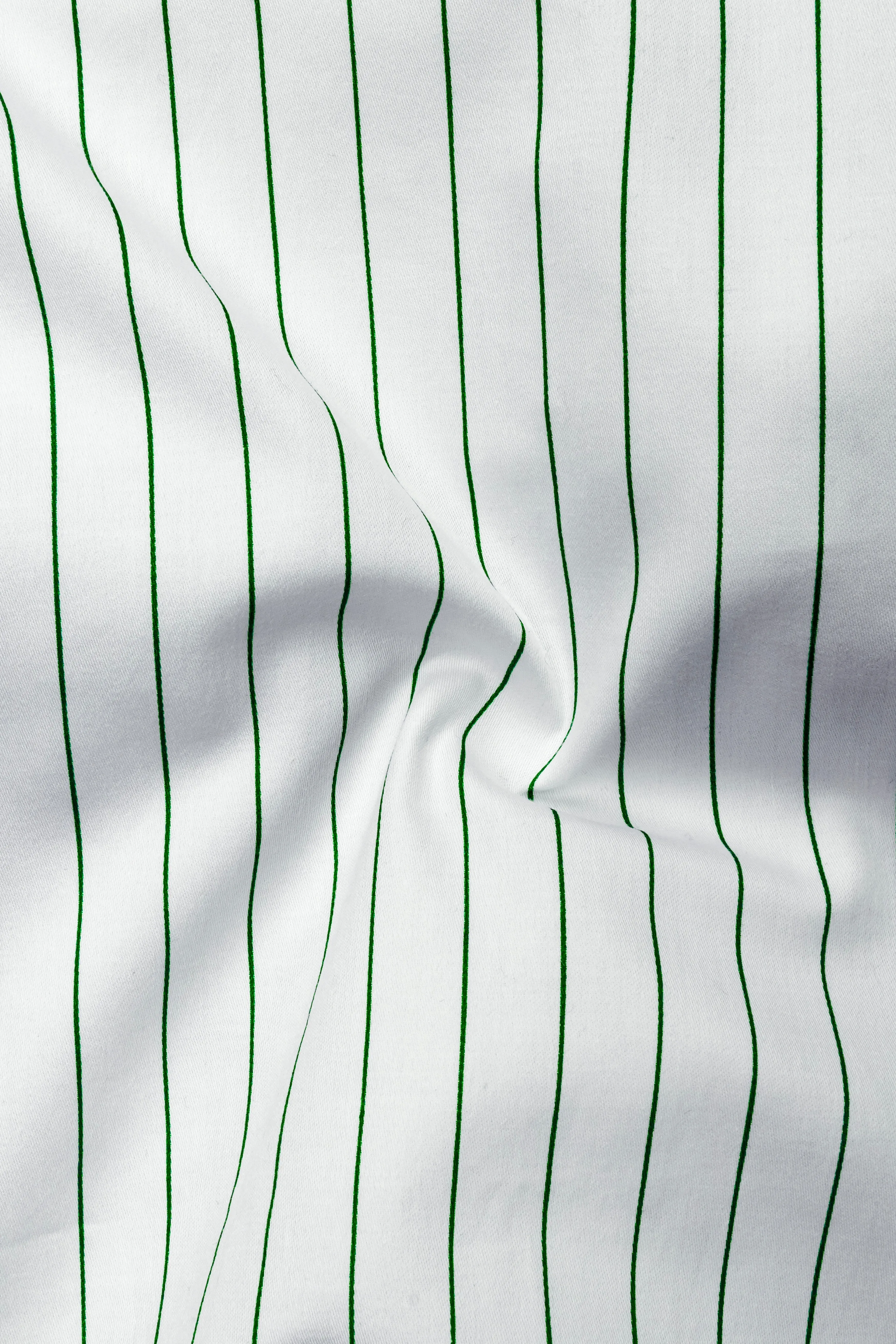 Verdoro-Bright White And Camarone Green Pin Striped Subtle Sheen Super Soft Premium Cotton Dress Shirt sold by French Crown product image thumbnail 3