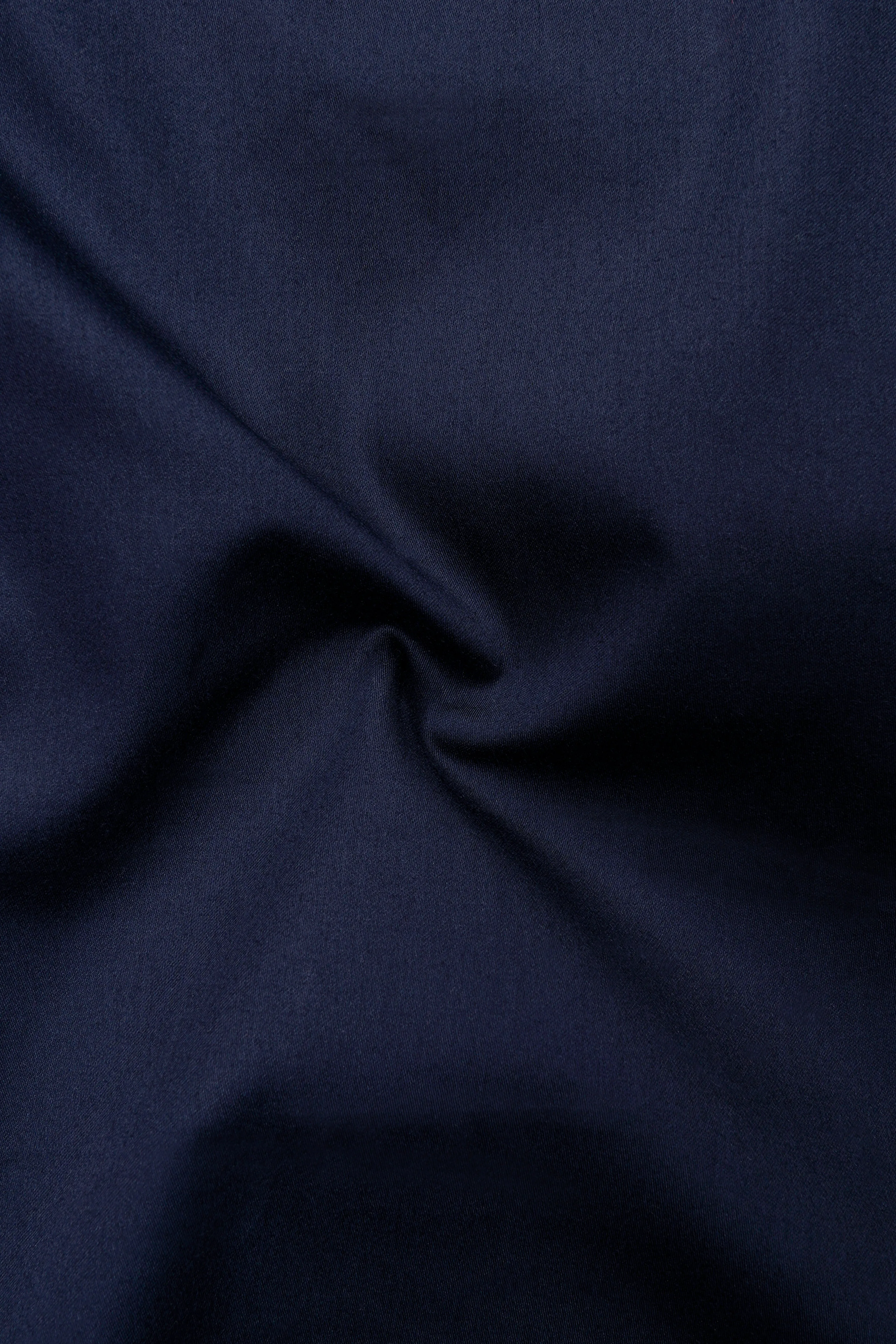 Bleunoir-Midnight Blue Subtle Sheen Super Soft Premium White Cuff Collar Dress Shirt sold by French Crown product image thumbnail 3