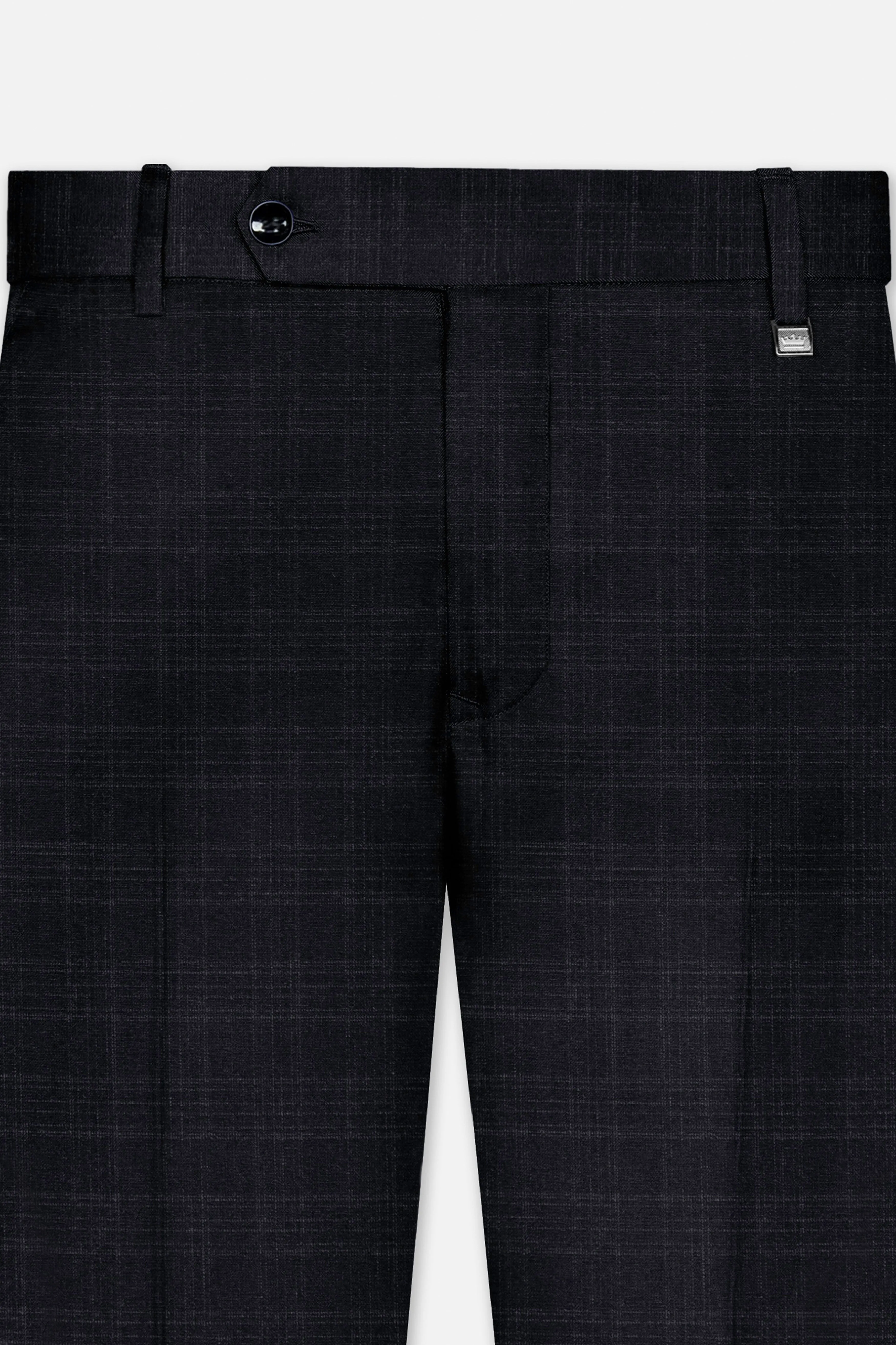 Racing Gray Plaid Wool Blend Pant sold by French Crown product image thumbnail 4